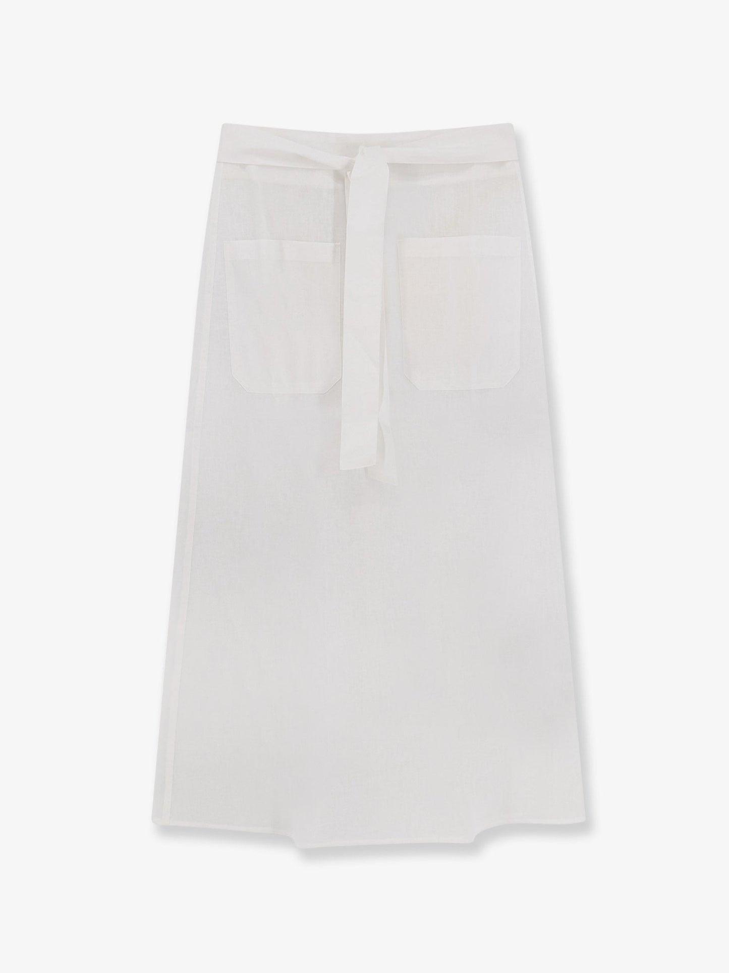 Toteme Women Tie-Waist Cotton And Linen Skirt TOTEME