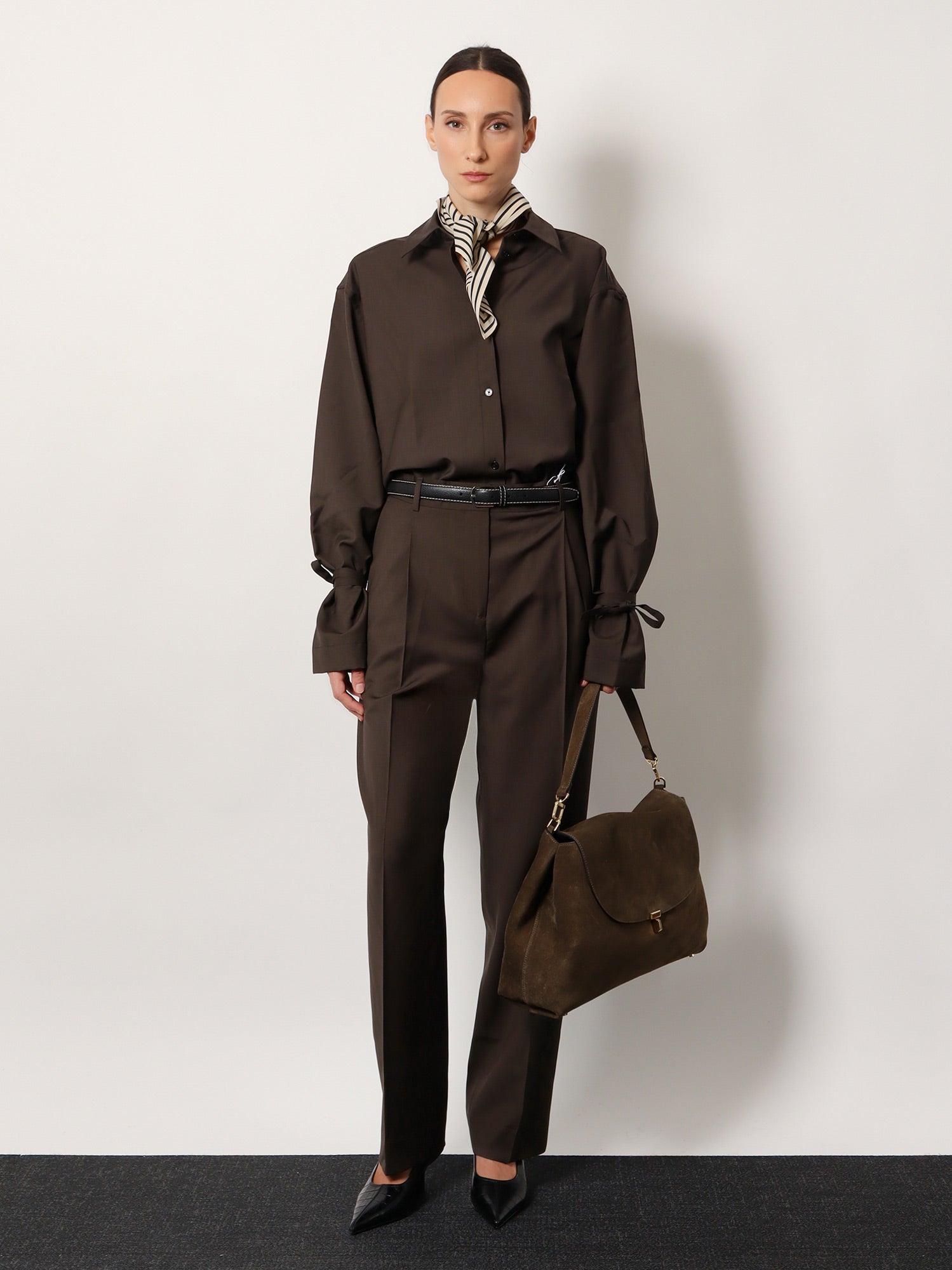 Toteme Women Tie-Cuff Wool Shirt TOTEME