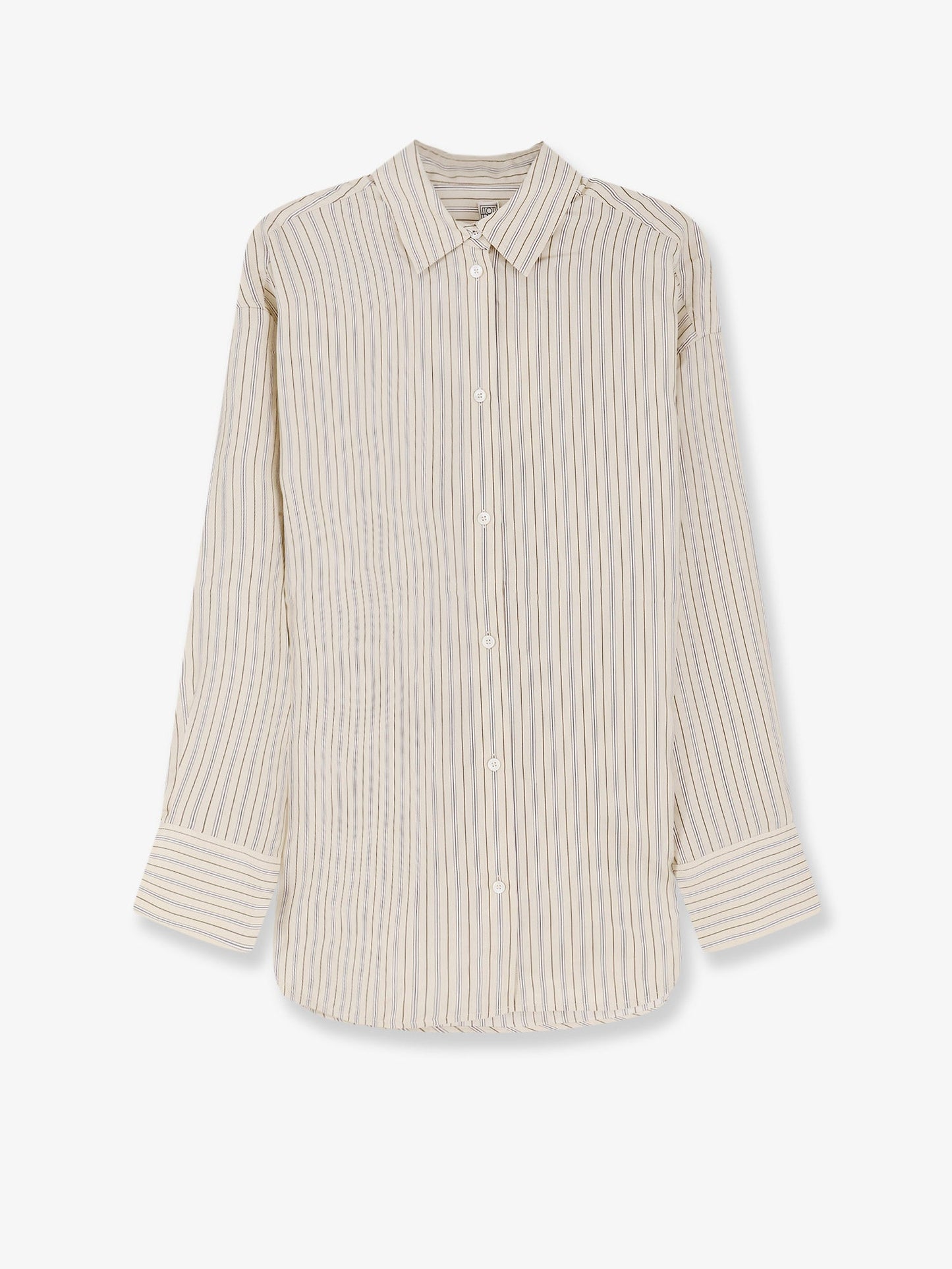 Toteme Women Oversized Striped Silk Shirt TOTEME