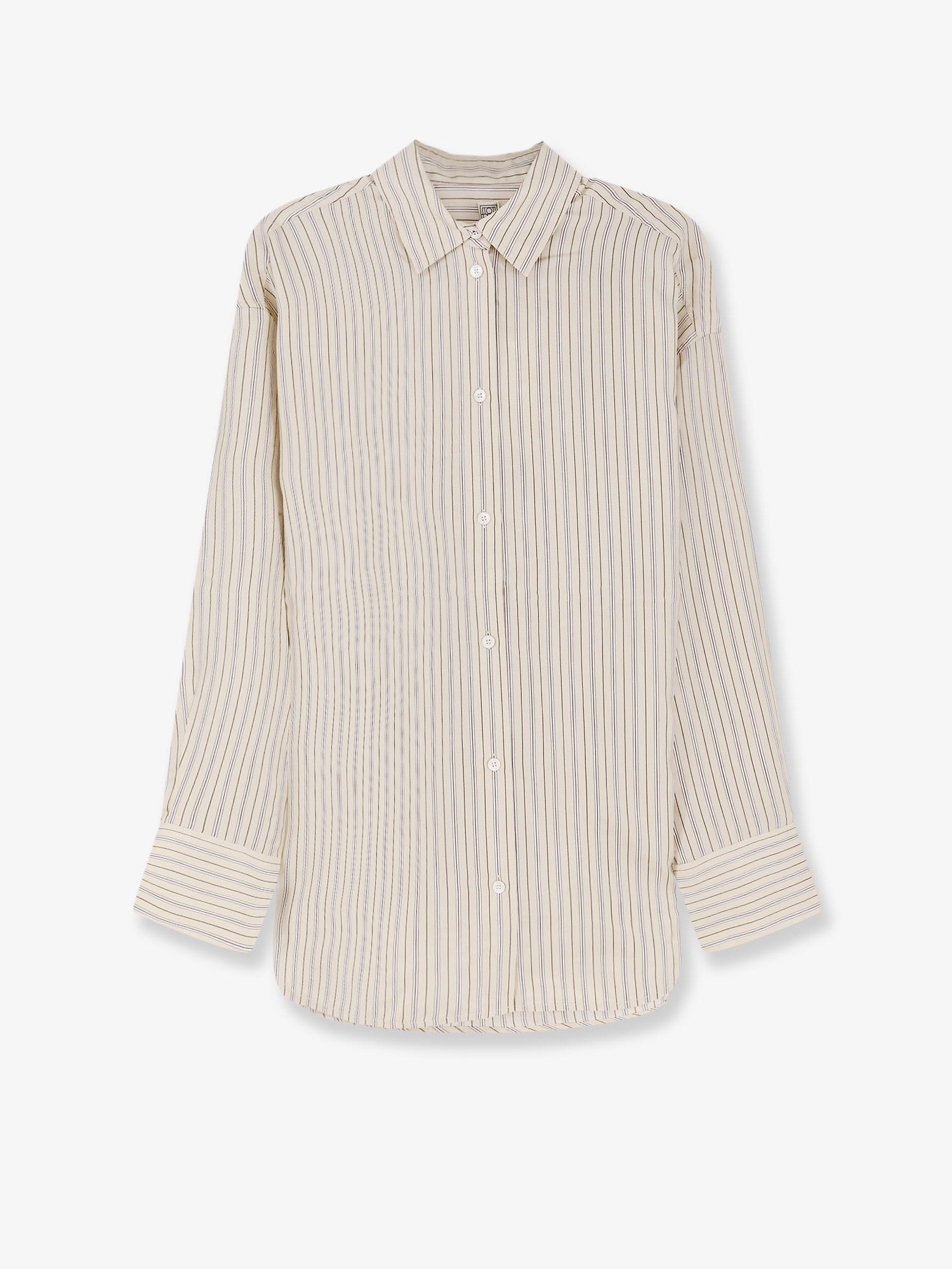 Toteme Women Oversized Striped Silk Shirt TOTEME