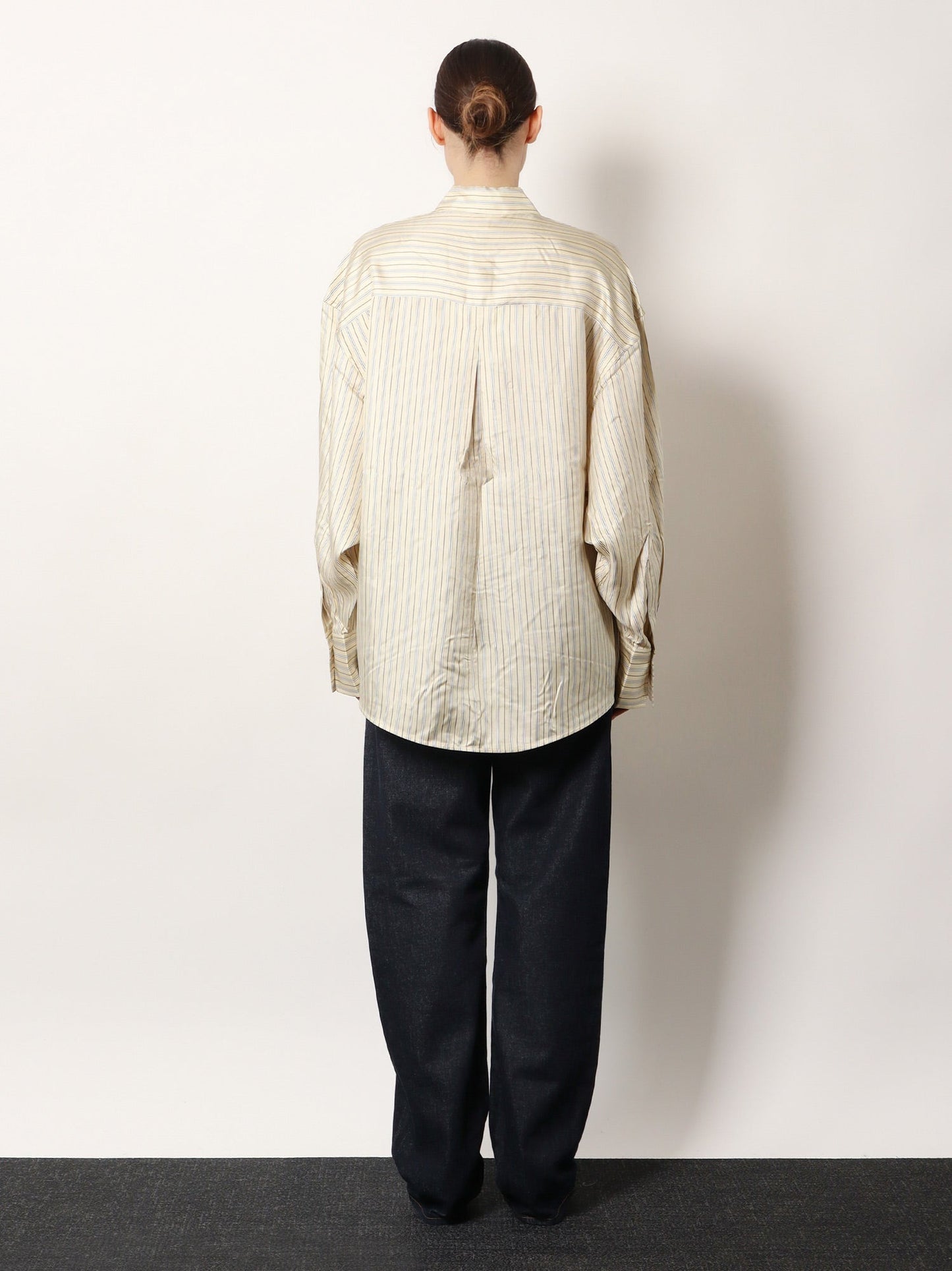 Toteme Women Oversized Striped Silk Shirt TOTEME