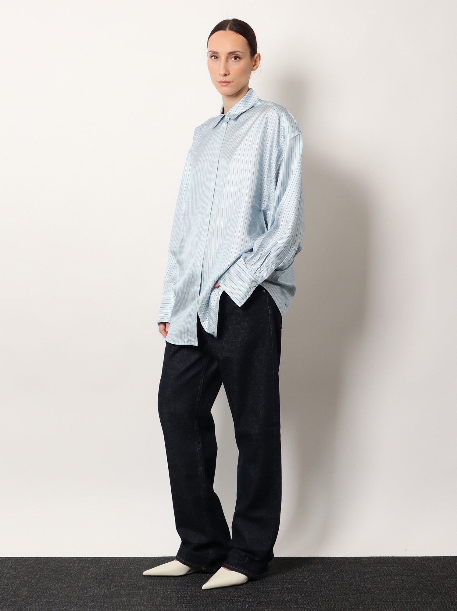 Toteme Women Silk Shirt With Striped Pattern TOTEME