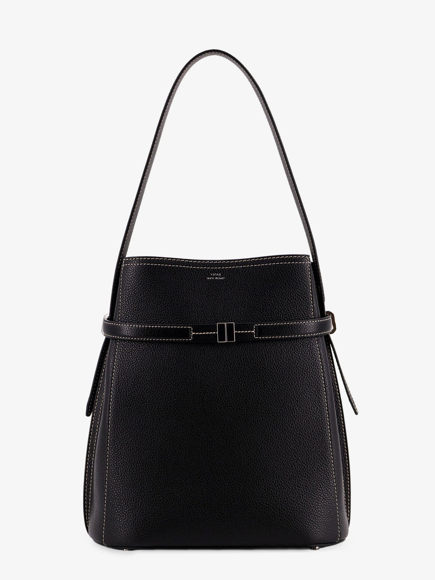 Toteme Women Hammered Leather Bucket Bag With Strap On The Front TOTEME
