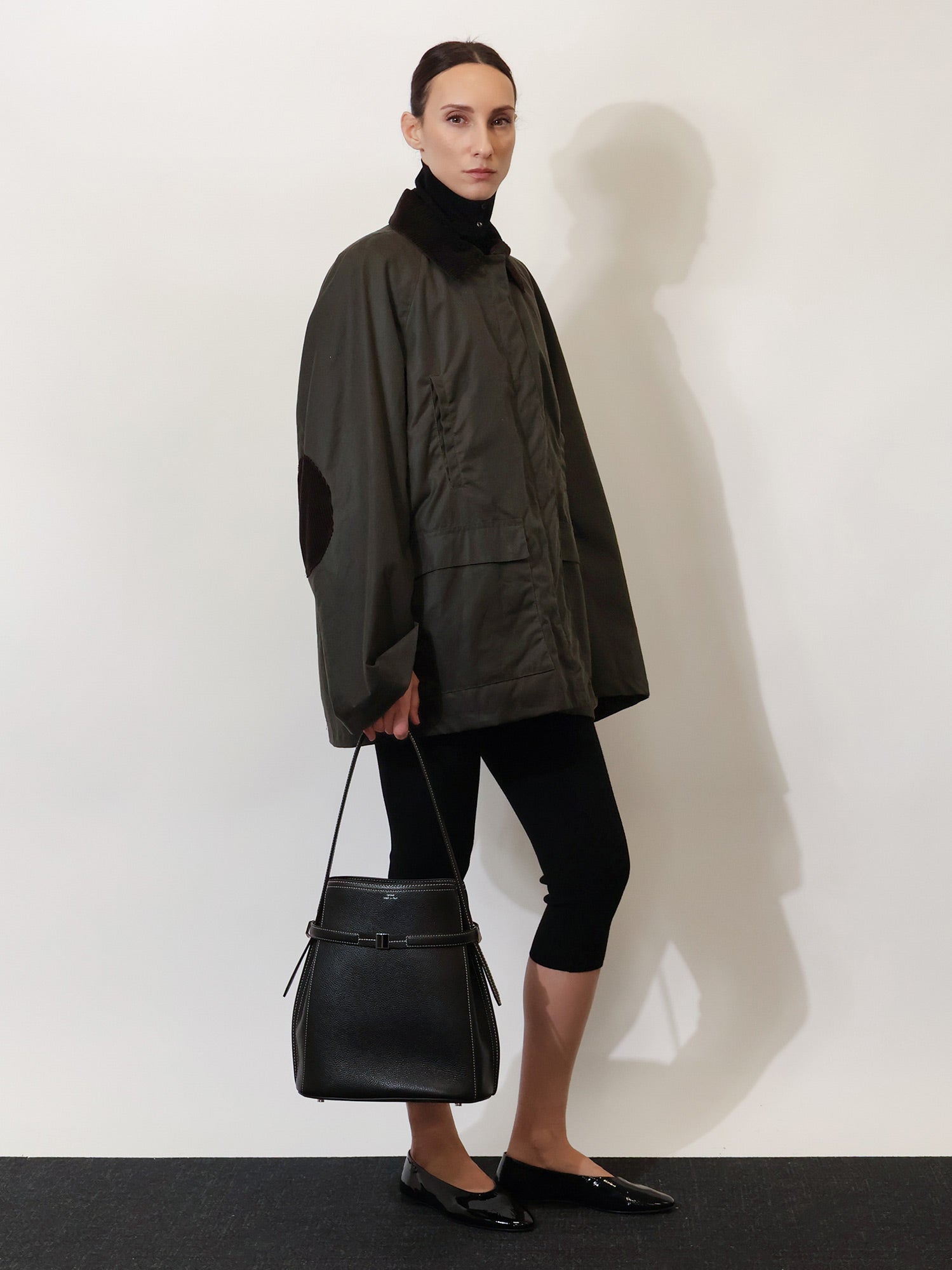 Toteme Women Hammered Leather Bucket Bag With Strap On The Front TOTEME