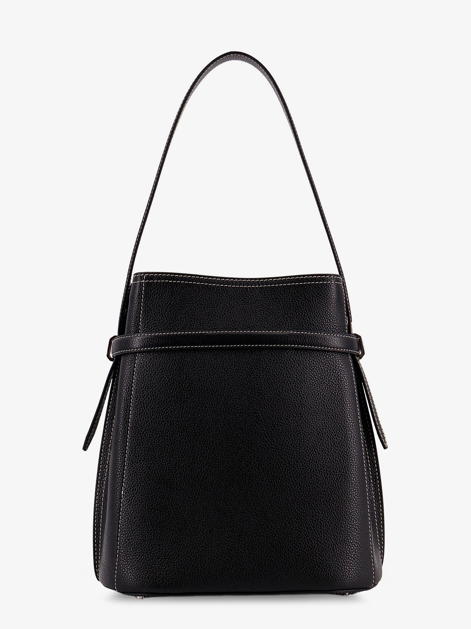 Toteme Women Hammered Leather Bucket Bag With Strap On The Front TOTEME
