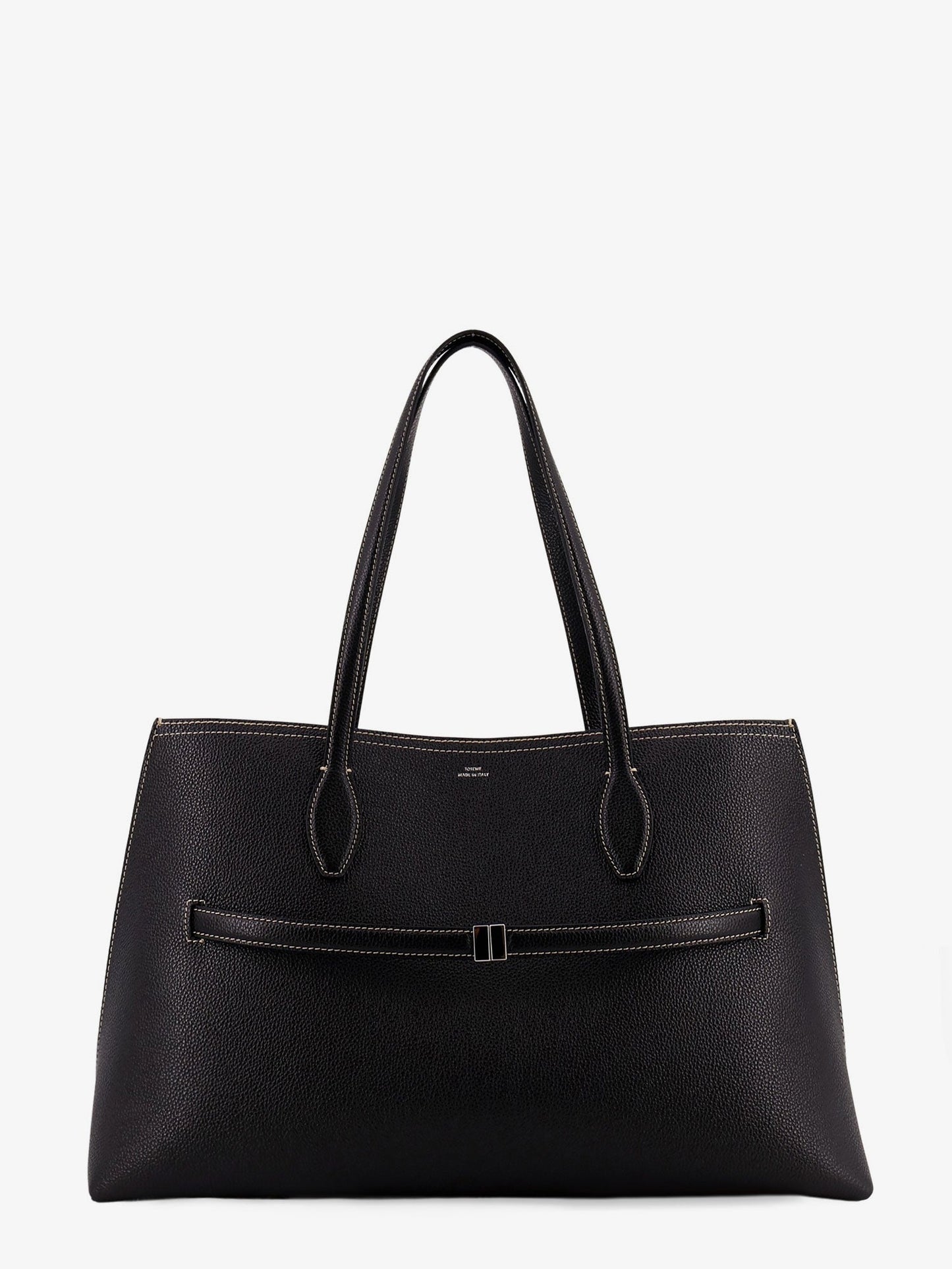 Toteme Women Leather Shoulder Bag With Lettering Logo On The Front TOTEME