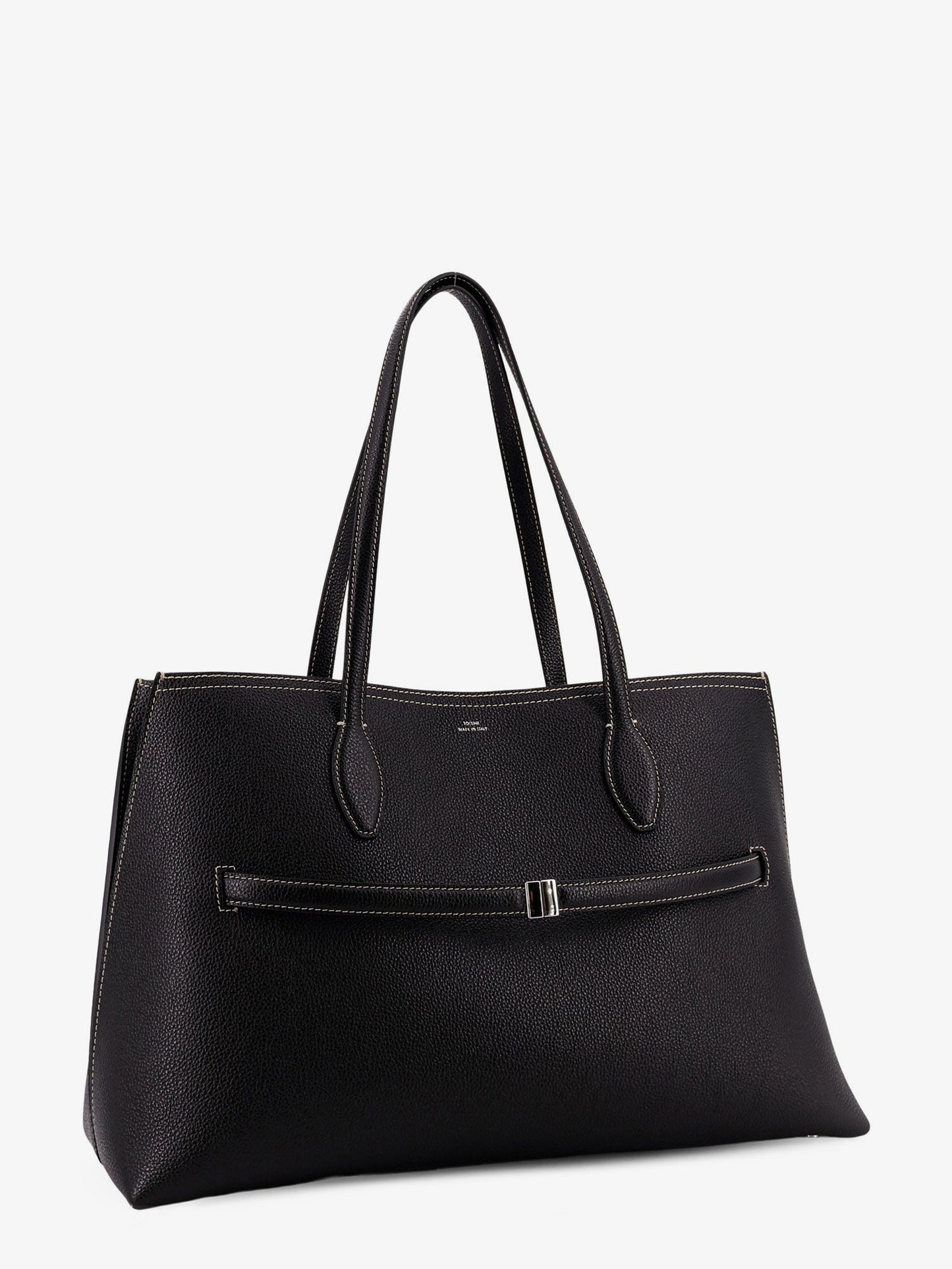 Toteme Women Leather Shoulder Bag With Lettering Logo On The Front TOTEME