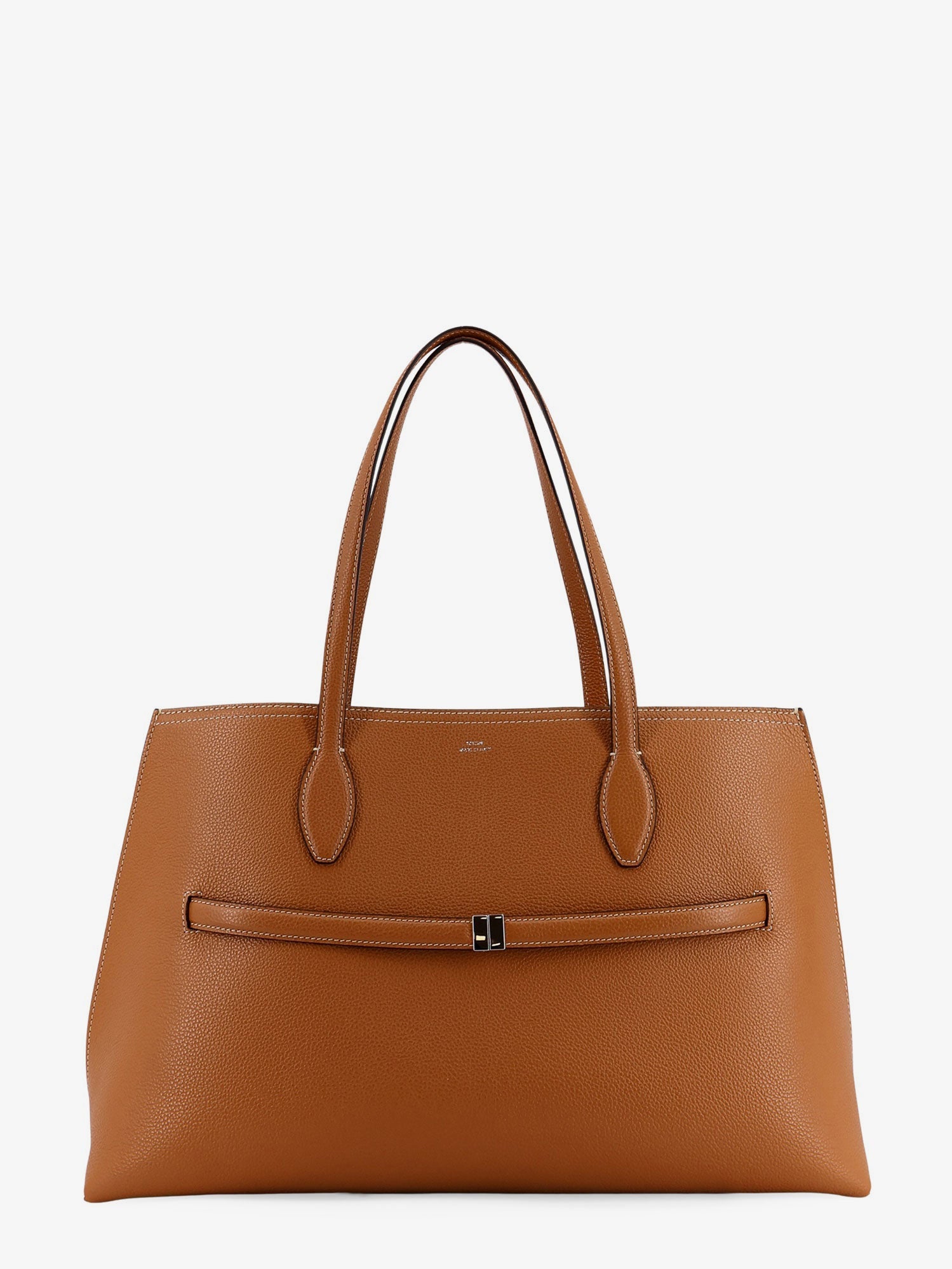 Toteme Women Leather Shoulder Bag With Lettering Logo On The Front TOTEME