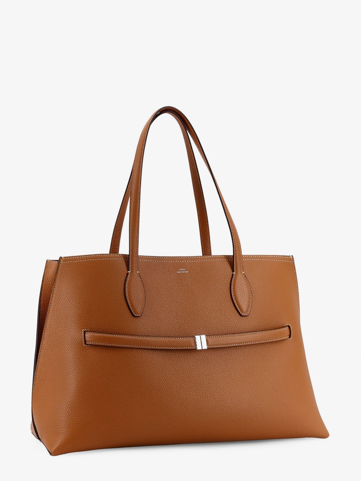 Toteme Women Leather Shoulder Bag With Lettering Logo On The Front TOTEME
