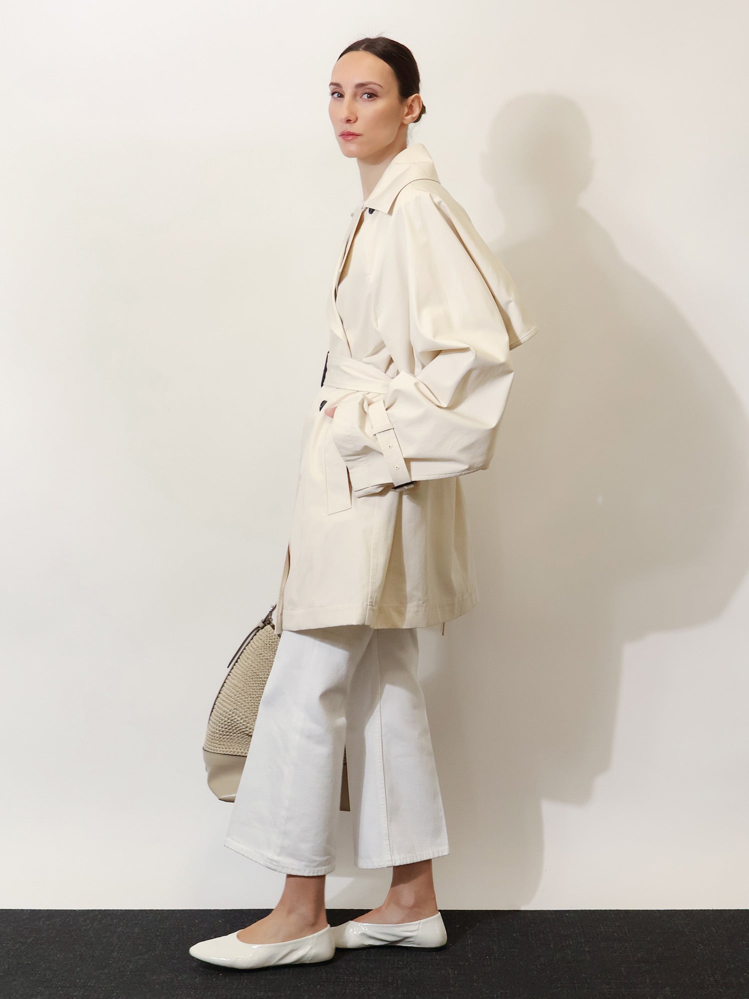 Toteme Women White Denim Trousers With Flared Bottom TOTEME