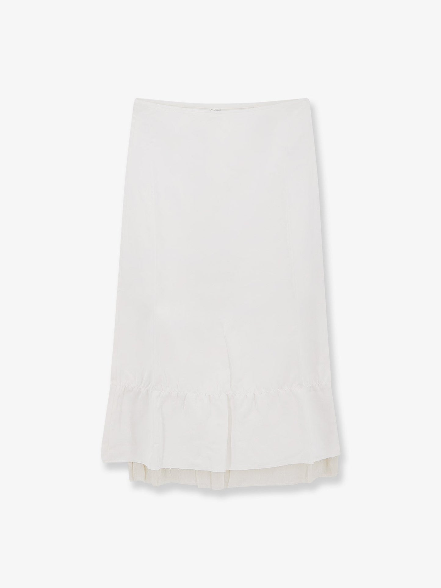 Toteme Women Layered Viscose And Linen Blend Skirt