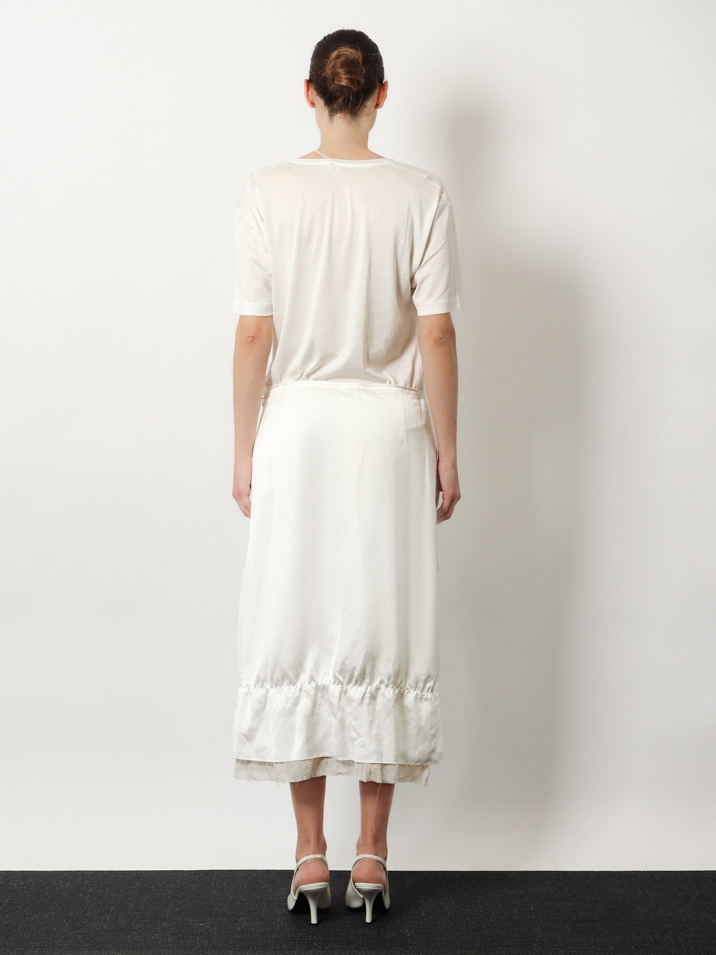 Toteme Women Layered Viscose And Linen Blend Skirt