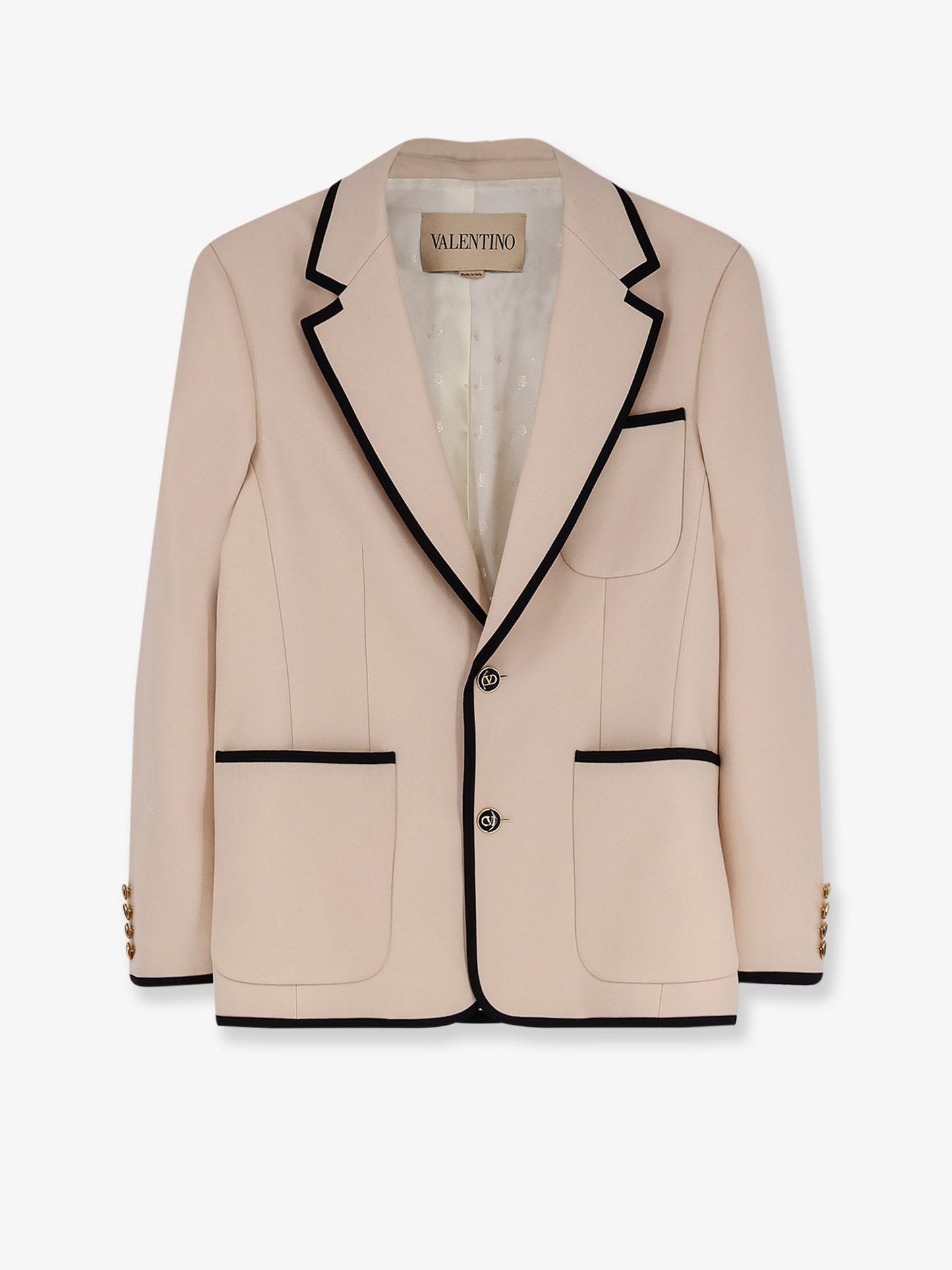Valentino Men Single-Breasted Virgin Wool Blazer VALENTINO