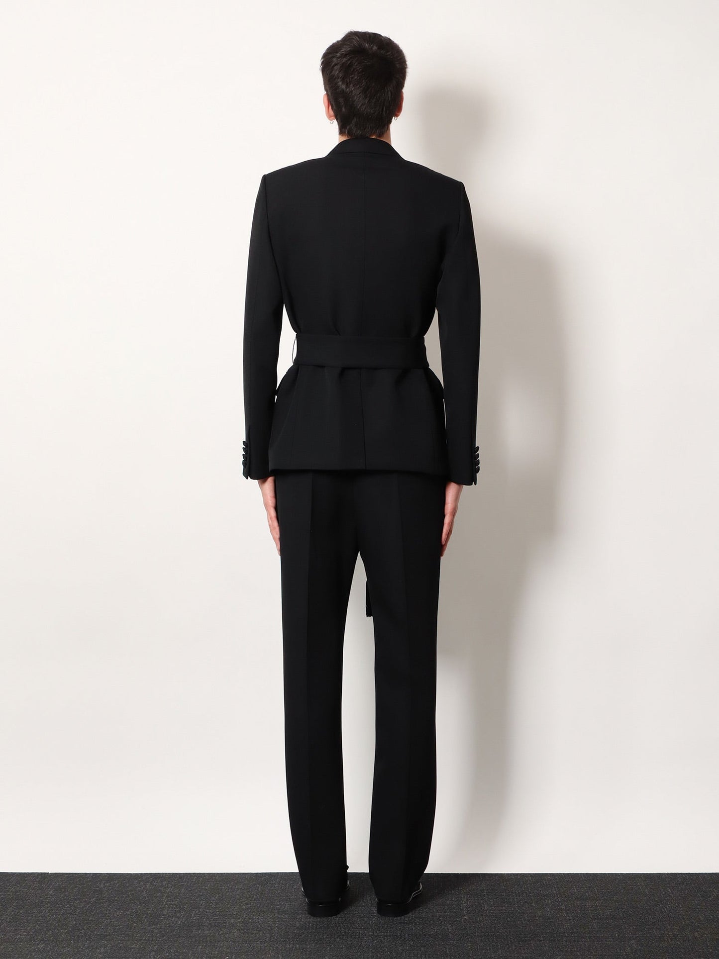 Valentino Men Virgin Wool Blazer With Belt VALENTINO