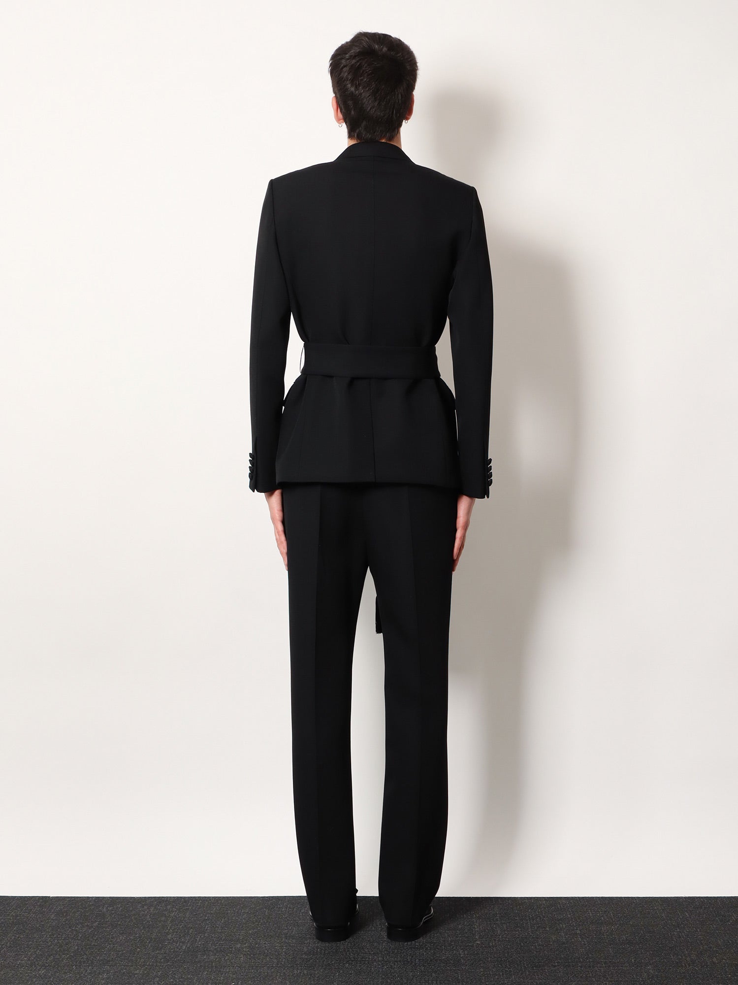 Valentino Men Virgin Wool Blazer With Belt VALENTINO
