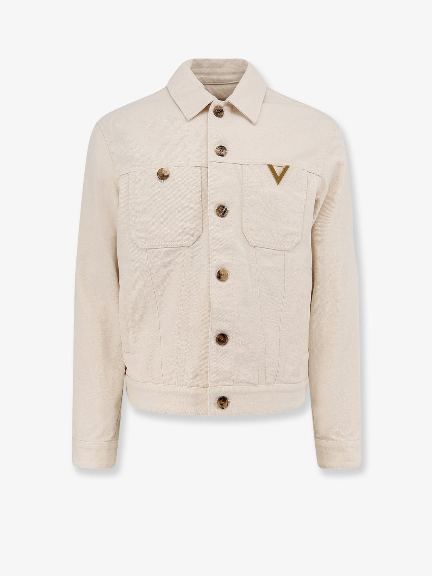 Valentino Men White Denim Jacket VALENTINO