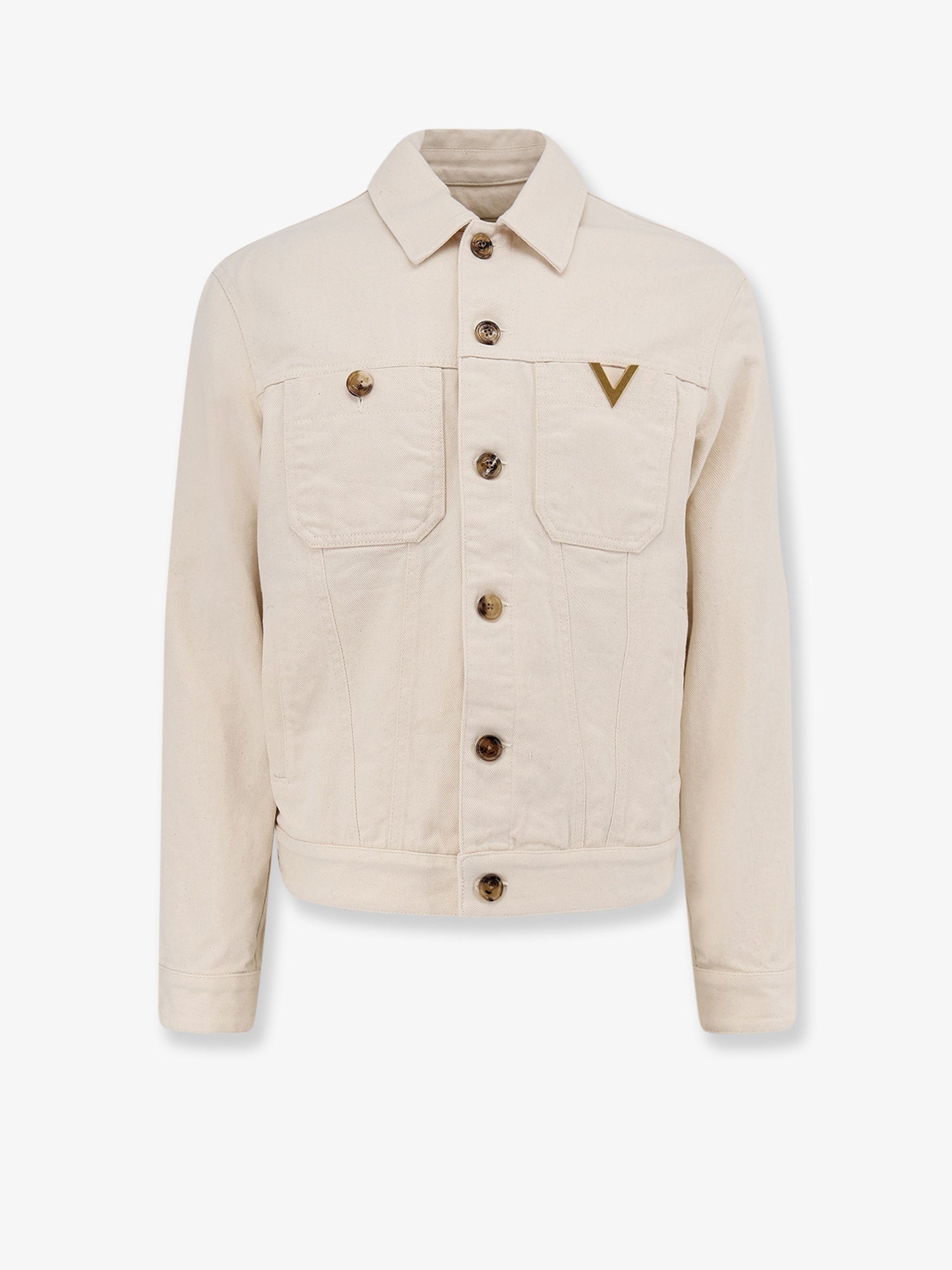 Valentino Men White Denim Jacket VALENTINO