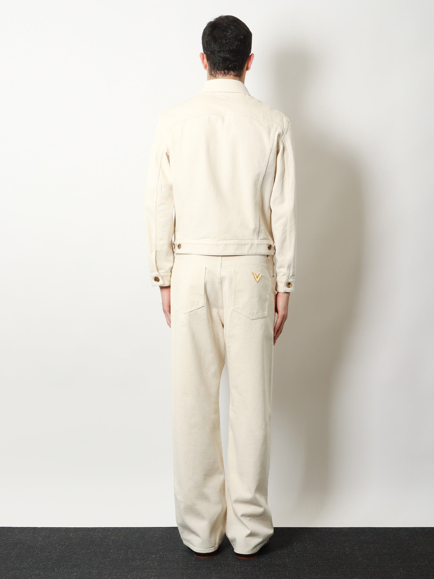 Valentino Men White Denim Jacket VALENTINO