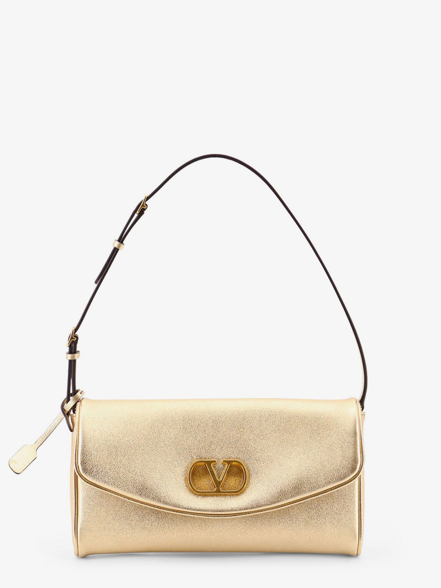 Valentino Garavani Women Devain Laminated Leather Shoulder Bag VALENTINO GARAVANI