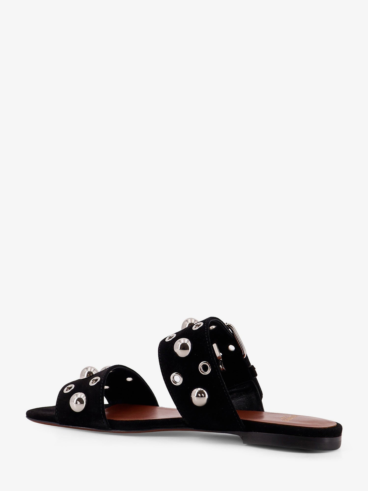 Valentino Garavani Women Suede Sandals With Side Metal Vlogo VALENTINO GARAVANI