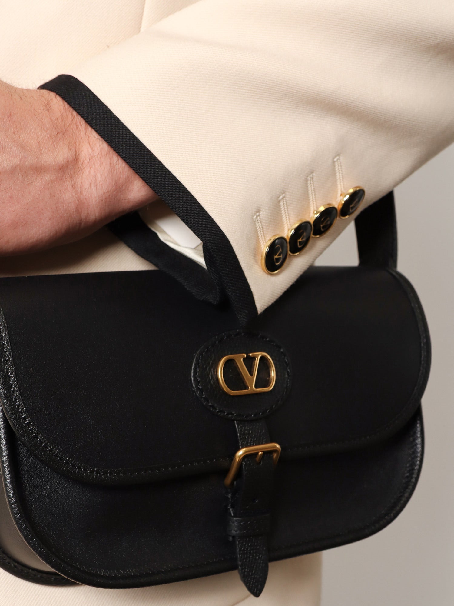 Valentino Garavani Men Valentino Garavani Leather Crossbody Bag VALENTINO GARAVANI