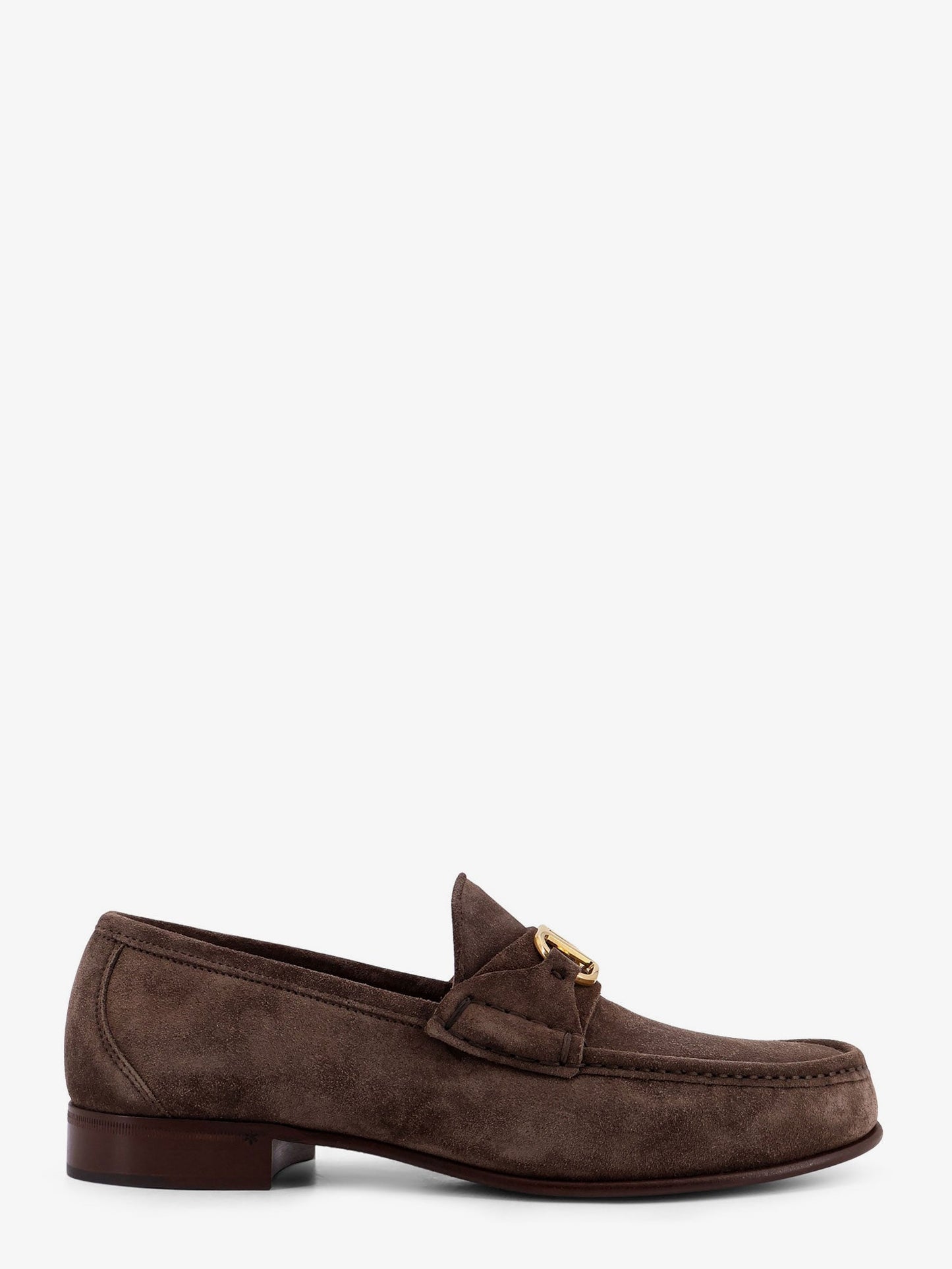 Valentino Garavani Men Suede Loafers With Metal Vlogo Signature VALENTINO GARAVANI