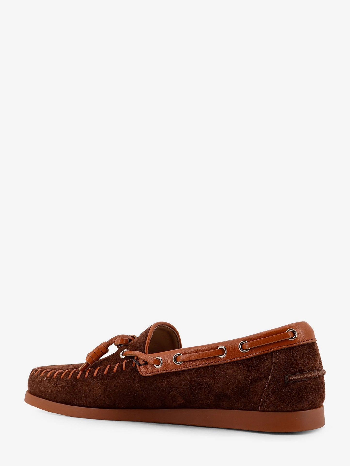 Valentino Garavani Men Palm Avenue Leather And Suede Boat Shoe VALENTINO GARAVANI