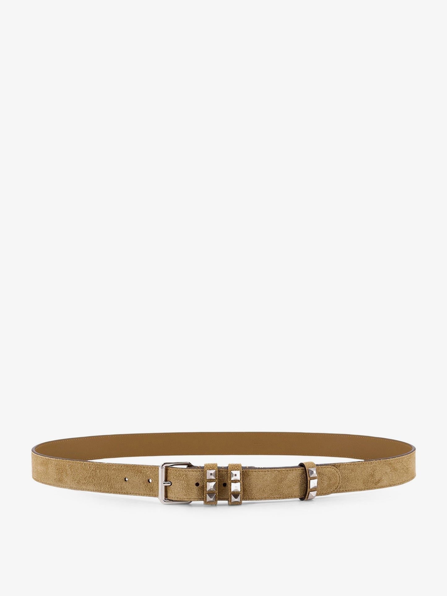 Valentino Garavani Men Flaneuse Suede Belt With Iconic Studs VALENTINO GARAVANI