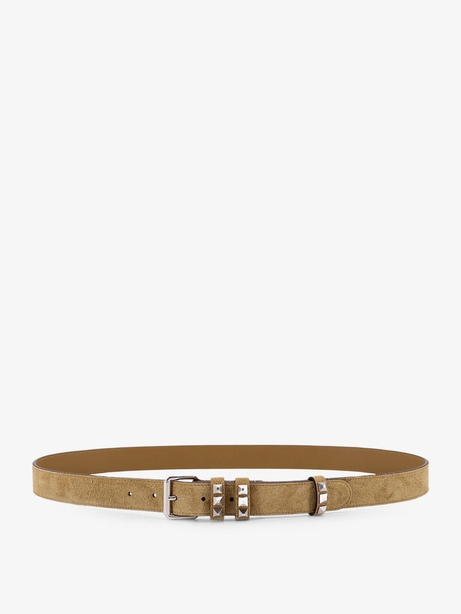 Valentino Garavani Men Flaneuse Suede Belt With Iconic Studs VALENTINO GARAVANI