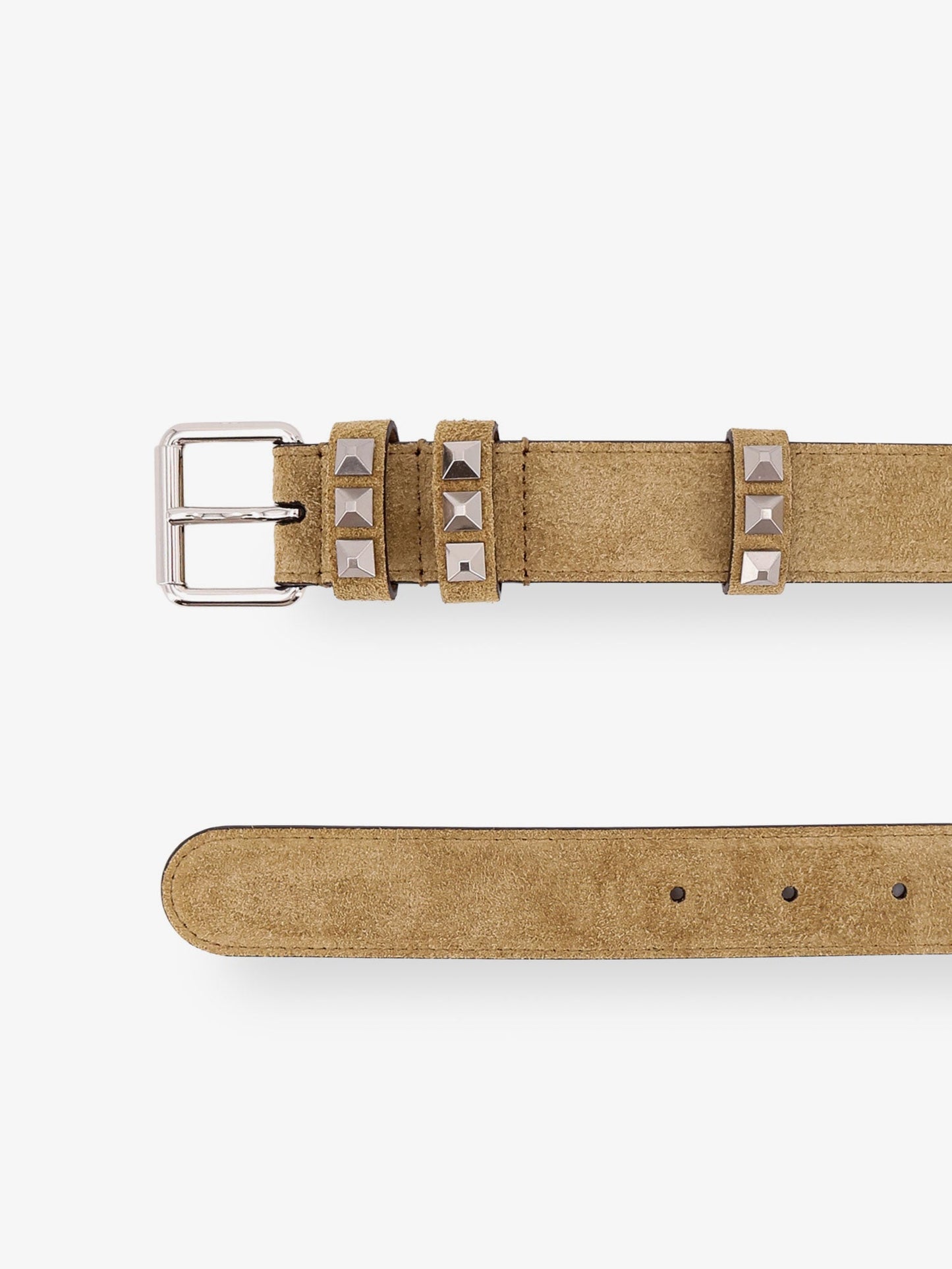 Valentino Garavani Men Flaneuse Suede Belt With Iconic Studs VALENTINO GARAVANI
