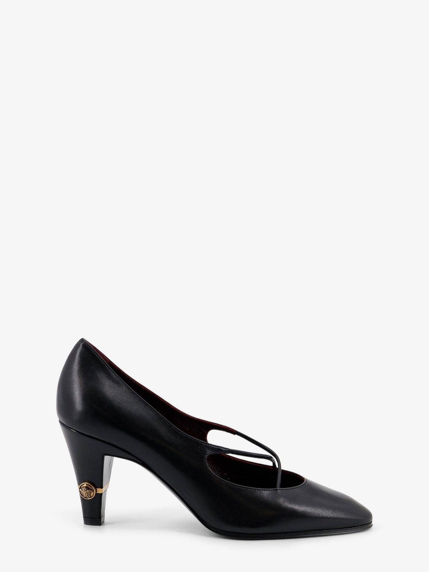 Versace Women Criss-Cross Medallion Leather Pumps VERSACE