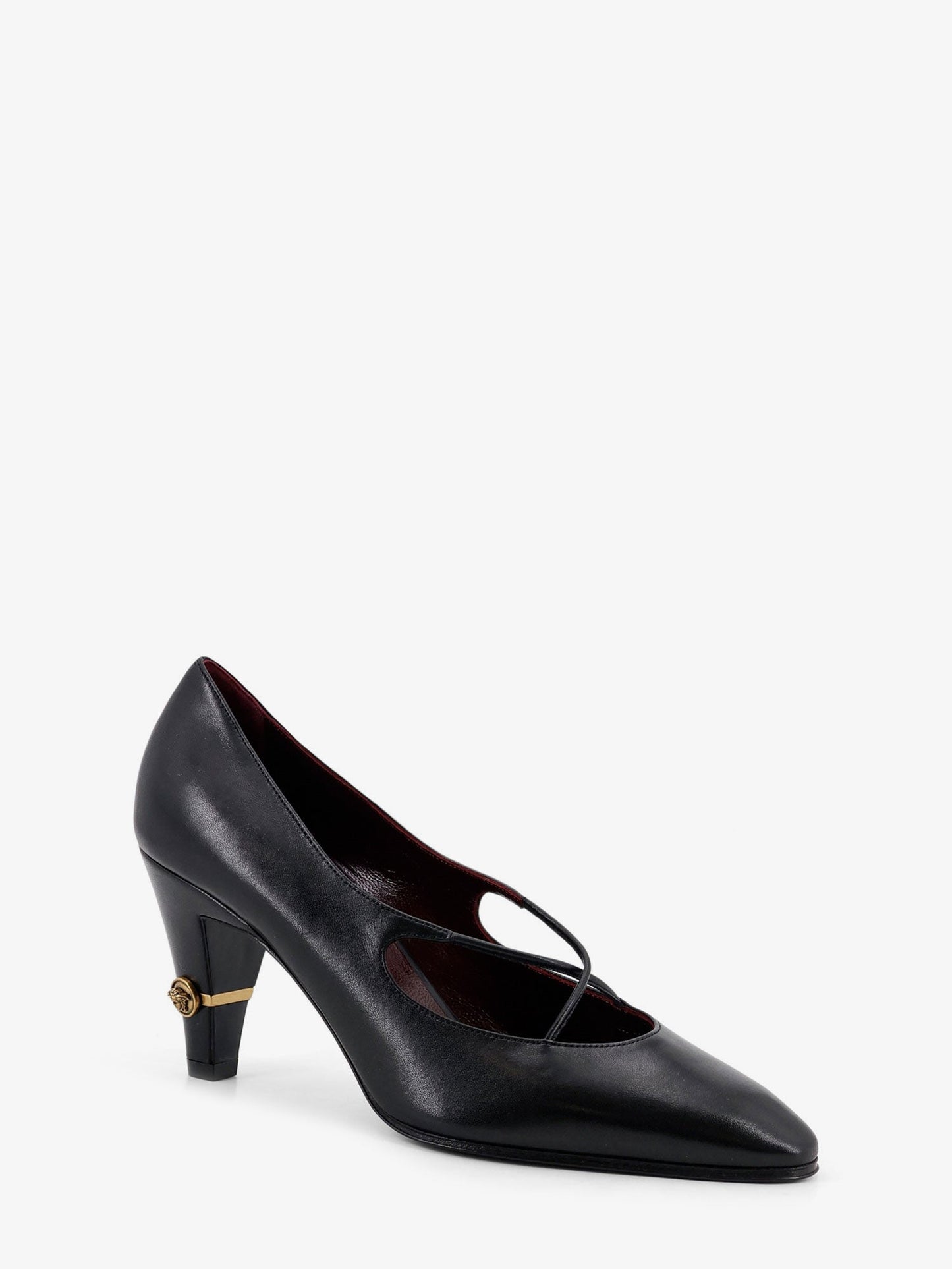 Versace Women Criss-Cross Medallion Leather Pumps VERSACE