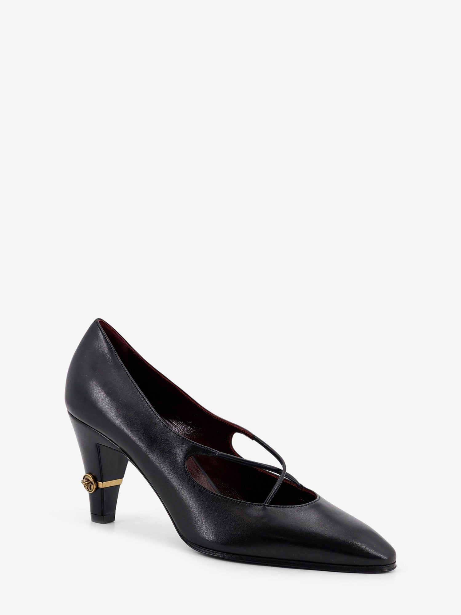 Versace Women Criss-Cross Medallion Leather Pumps VERSACE