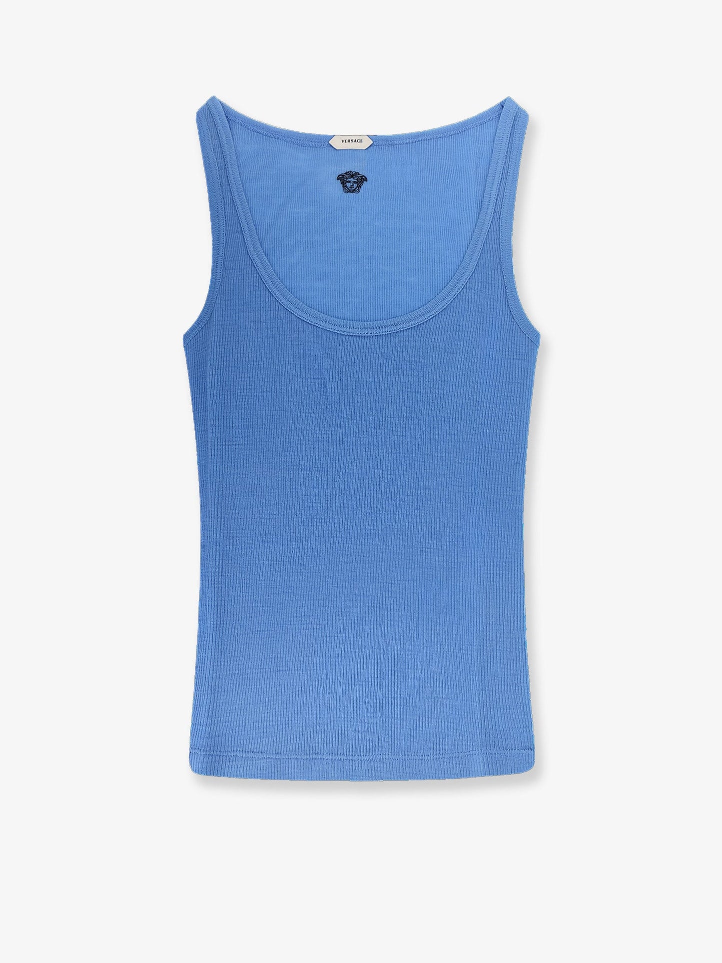 Versace Women Wool Tank Top With Back Logo VERSACE
