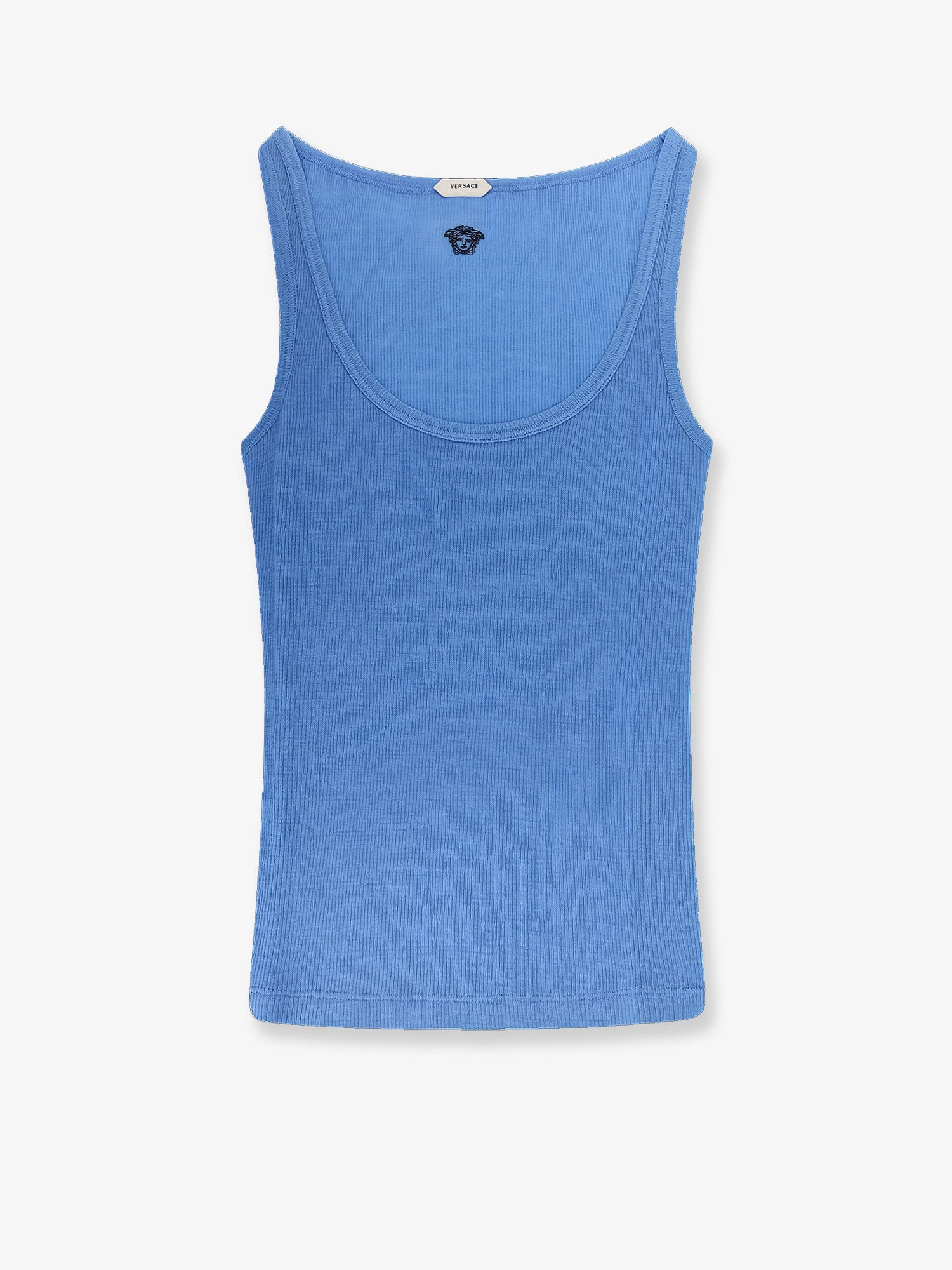 Versace Women Wool Tank Top With Back Logo VERSACE
