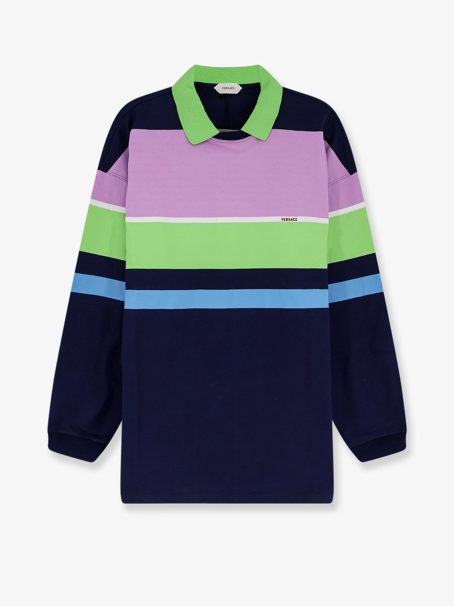 Versace Women Multicolor Stripes Cotton Sweatshirt VERSACE