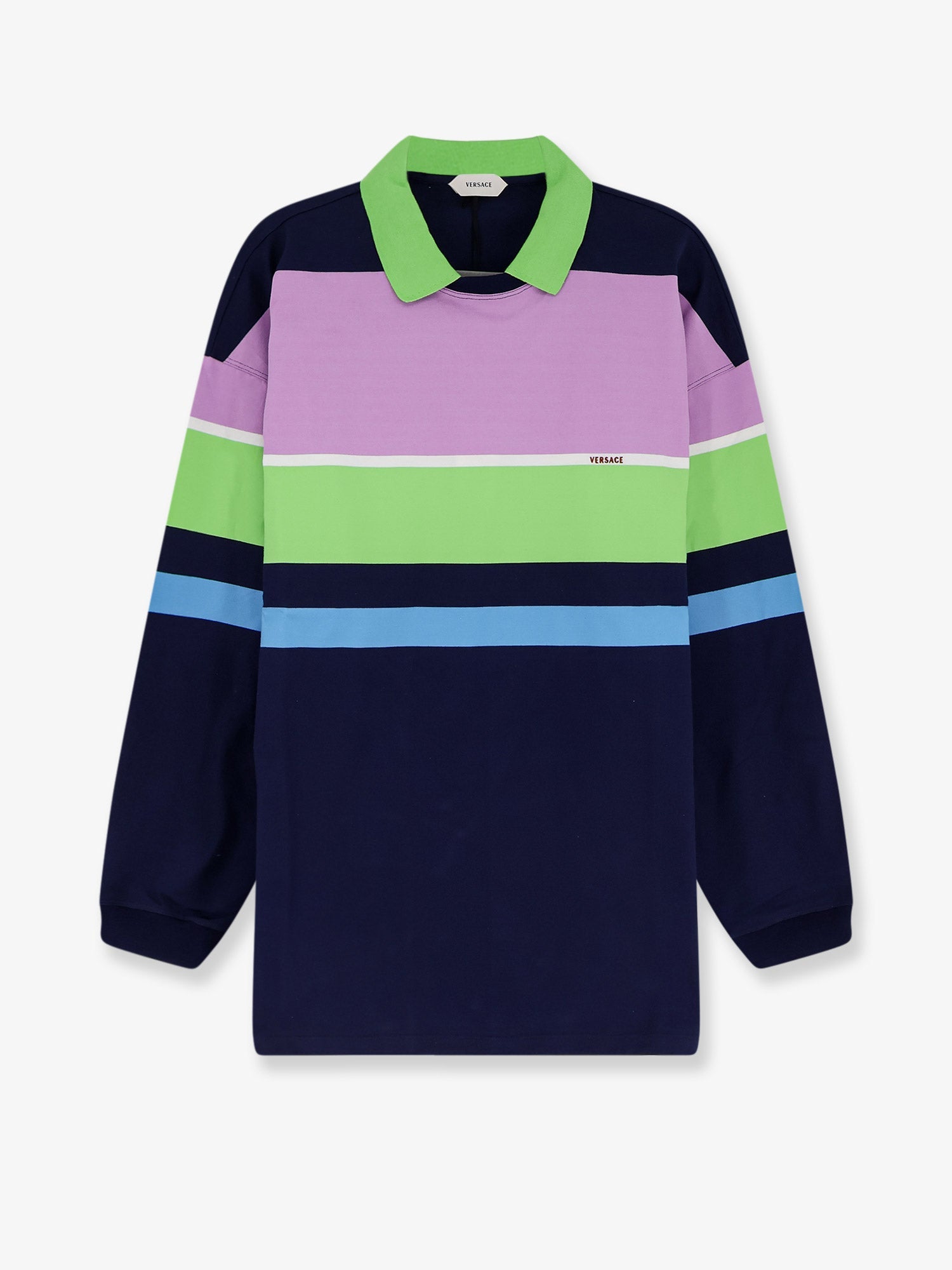 Versace Women Multicolor Stripes Cotton Sweatshirt VERSACE