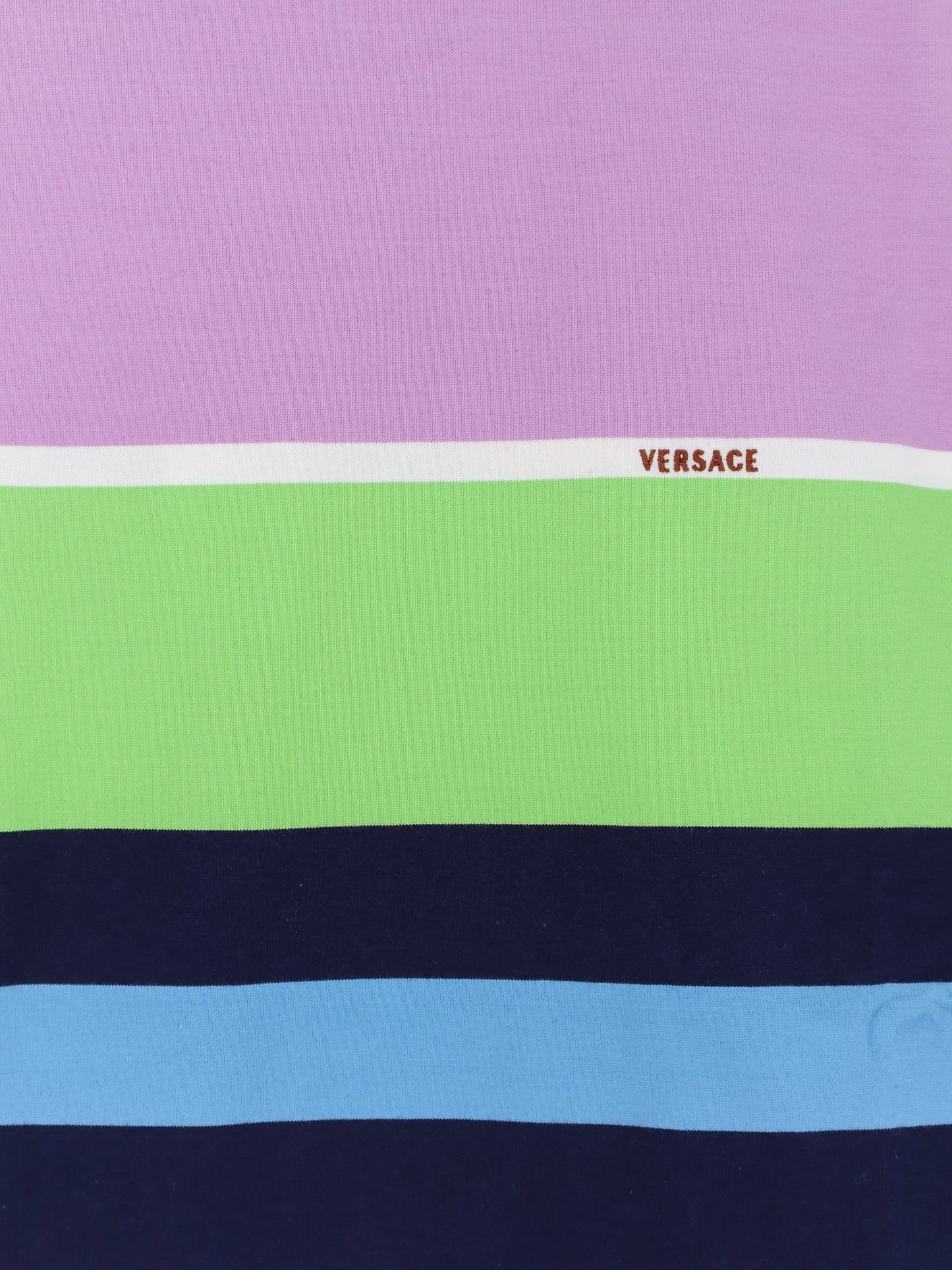 Versace Women Multicolor Stripes Cotton Sweatshirt VERSACE