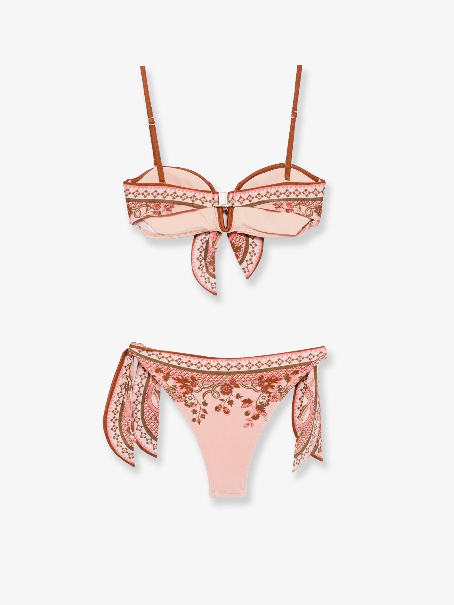 Zimmermann Women Aster Shiny Nylon Bikini With Paisley Print ZIMMERMANN