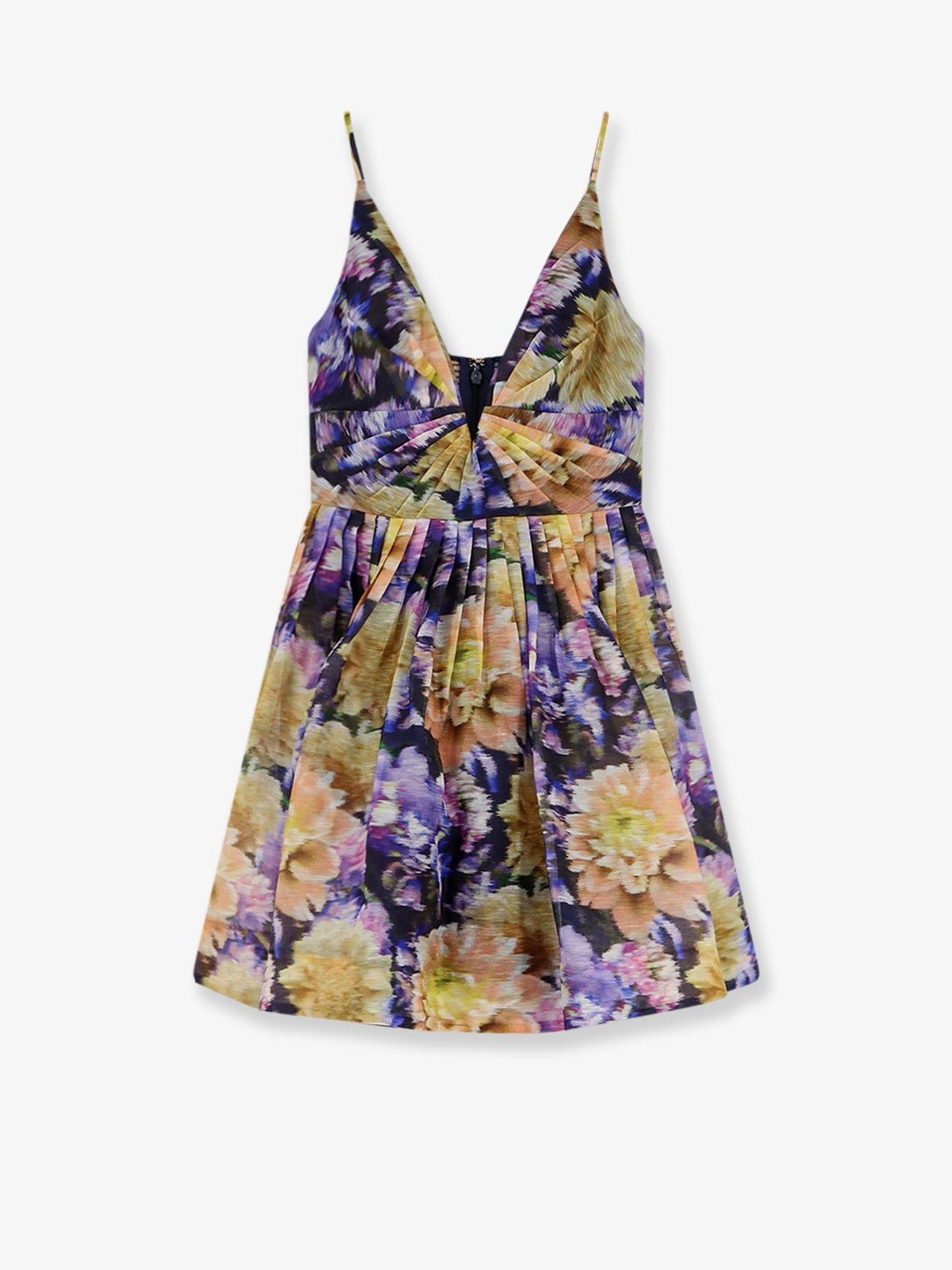 Zimmermann Women Luna Silk And Linen Blend Dress With All-Over Floral Print ZIMMERMANN