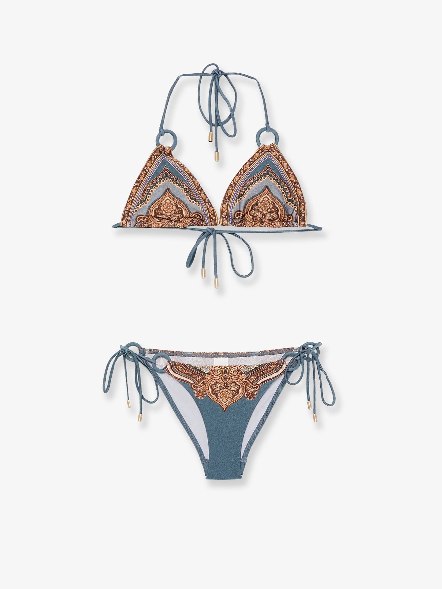 Zimmermann Women Mahon Nylon Bikini With Paisley Print ZIMMERMANN