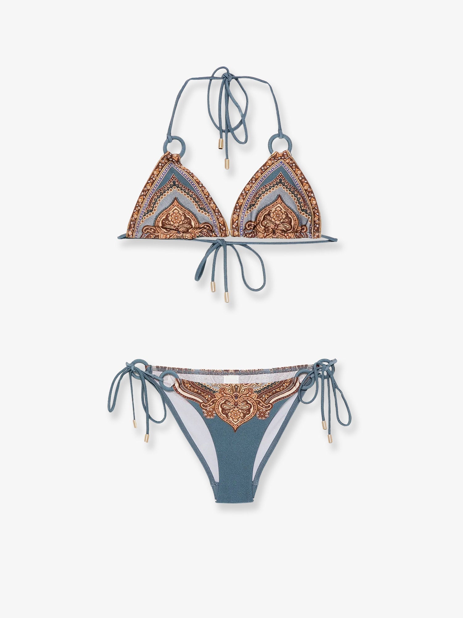 Zimmermann Women Mahon Nylon Bikini With Paisley Print ZIMMERMANN