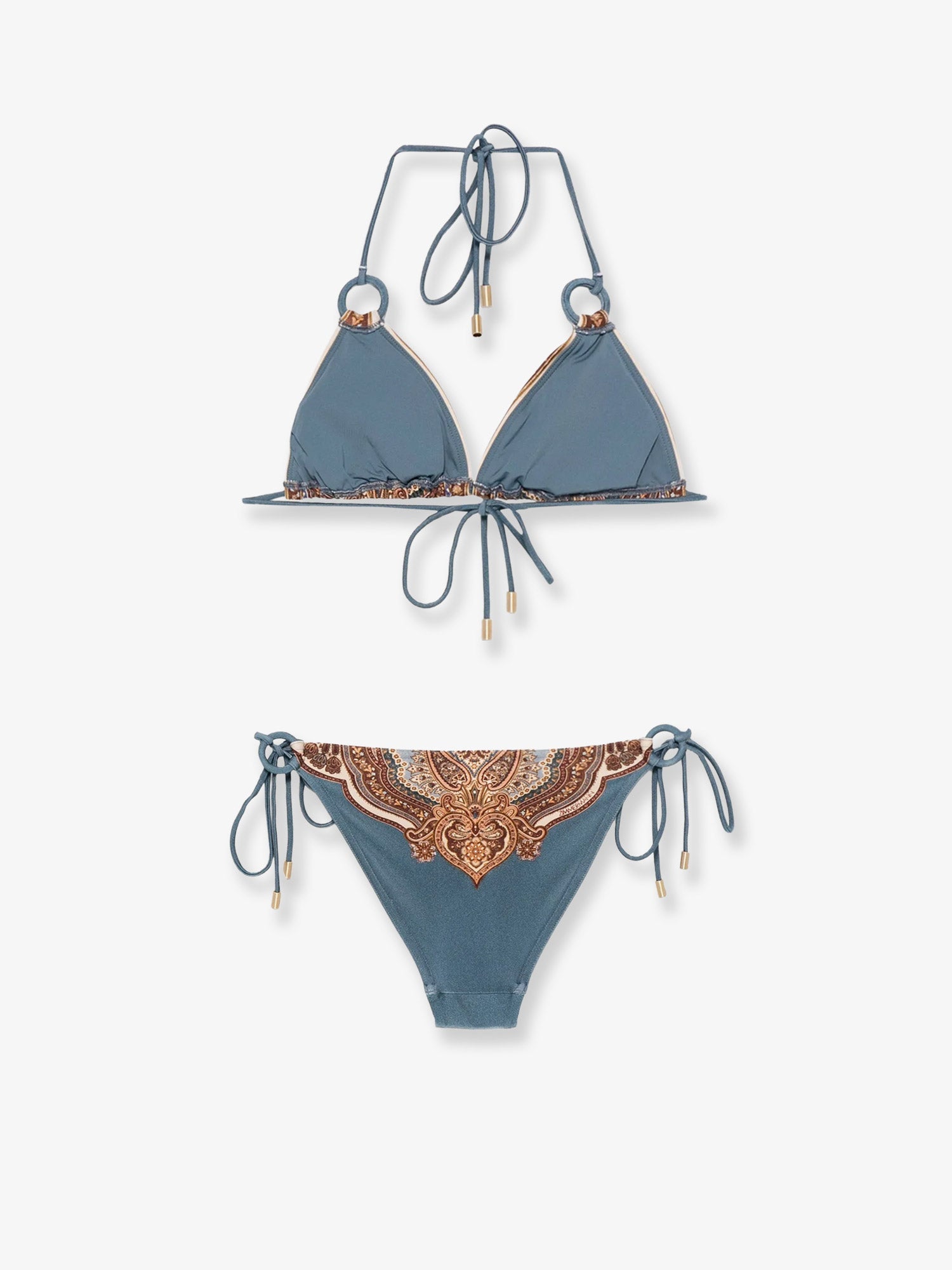 Zimmermann Women Mahon Nylon Bikini With Paisley Print ZIMMERMANN