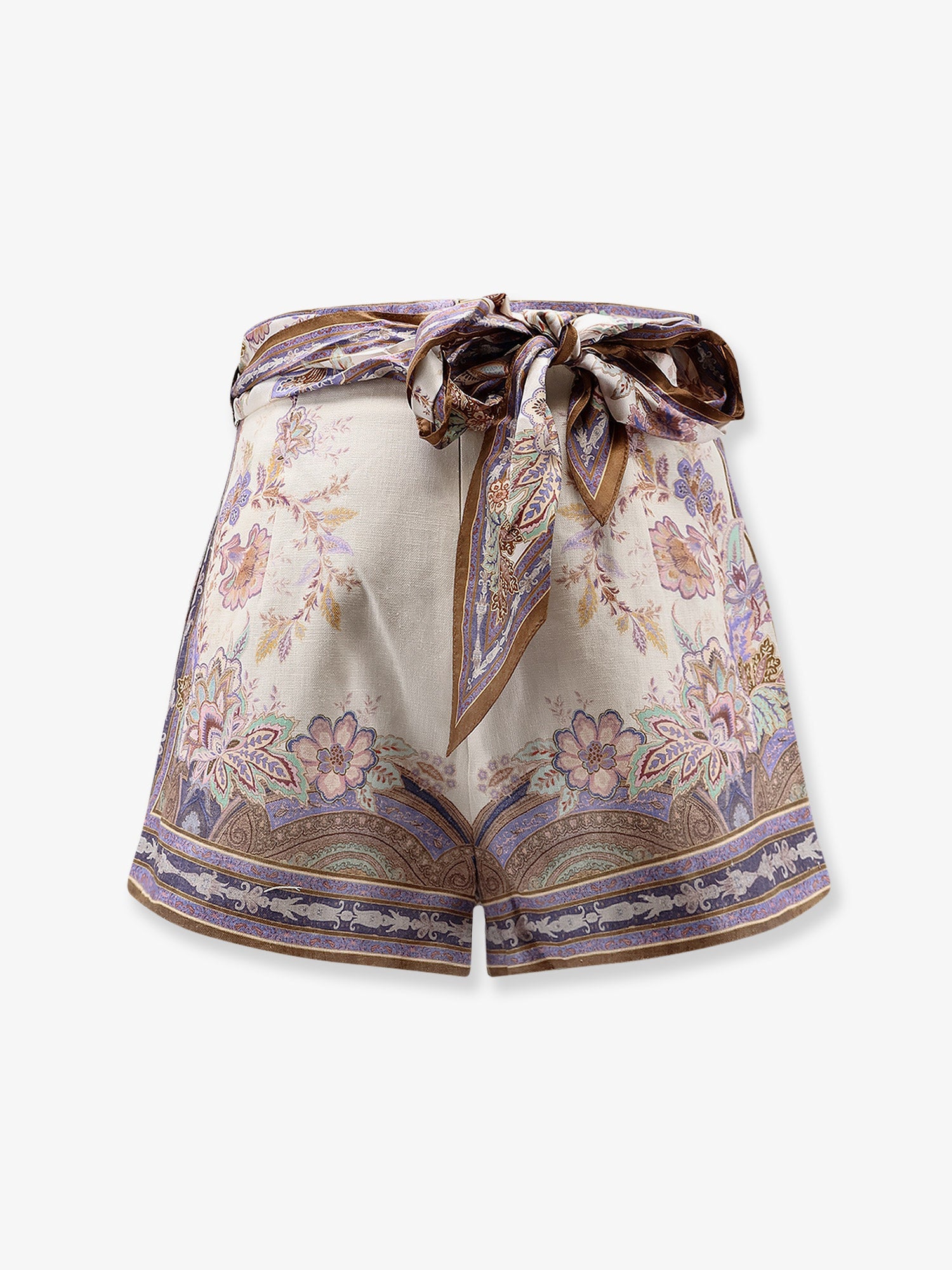 Zimmermann Women Luna Scarf Linen Shorts ZIMMERMANN