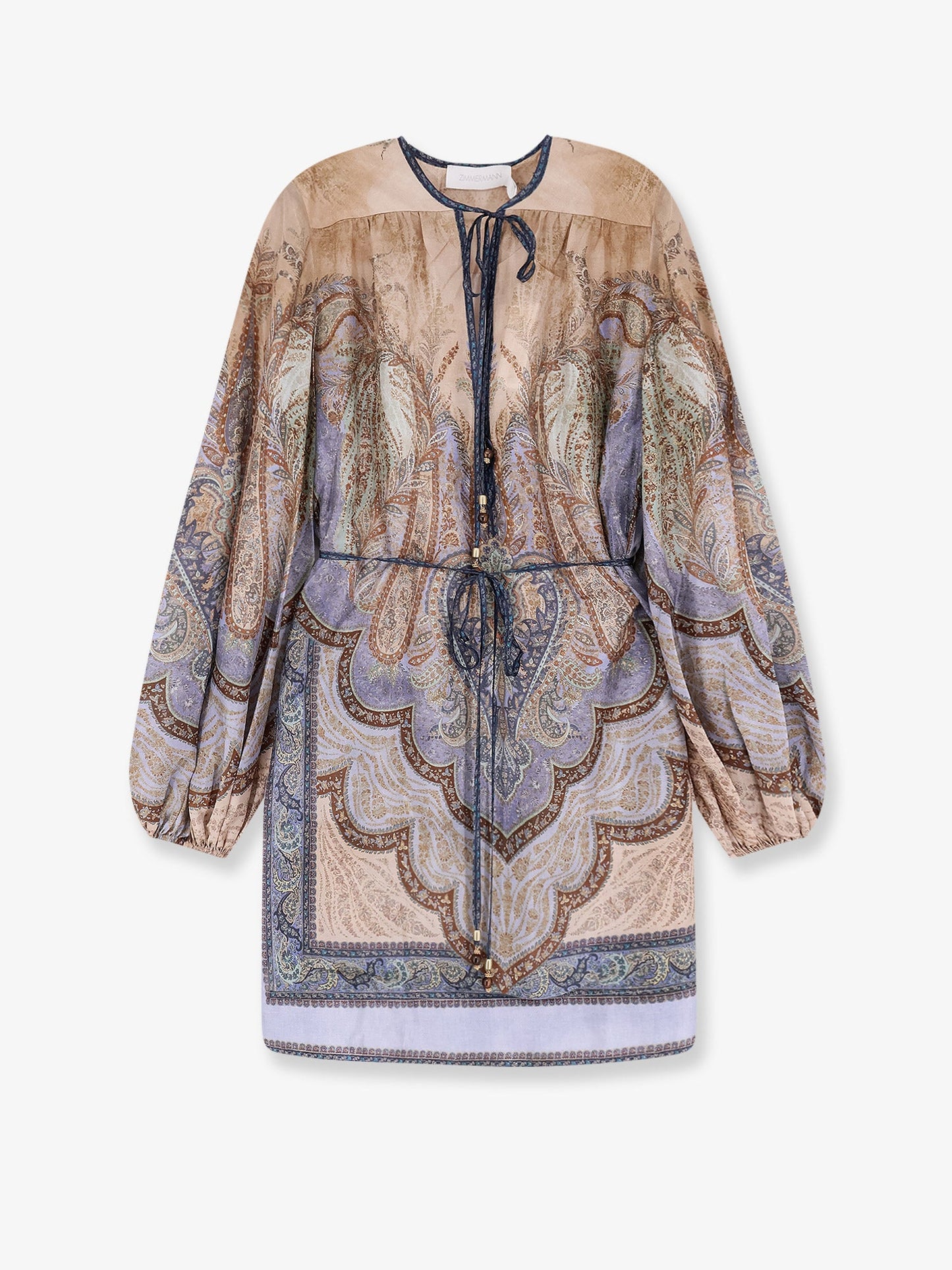 Zimmermann Women Wanderlust Tunic Silk Mini Dress ZIMMERMANN