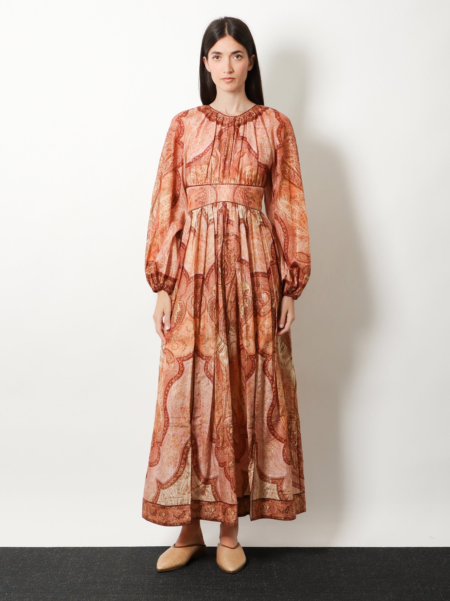 Zimmermann Women Cotton And Silk Blend Wanderlust Long Dress ZIMMERMANN