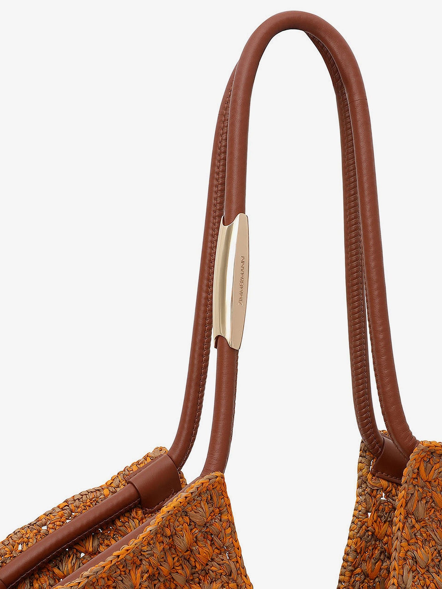 Zimmermann Women Golden Time Rafia Shoulder Bag With Fringe ZIMMERMANN