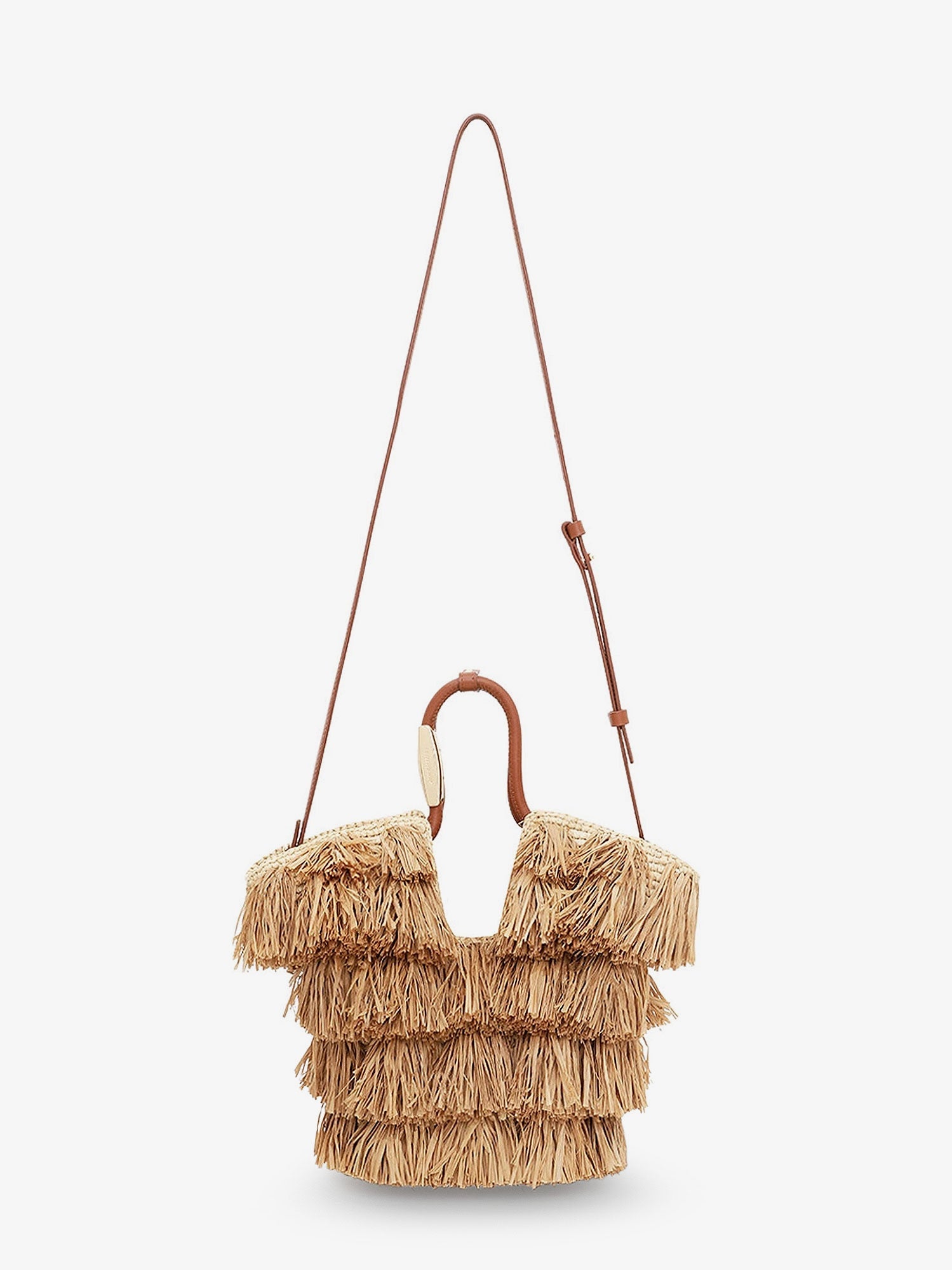 Zimmermann Women Golden Time Crossbody Bag With Fringe ZIMMERMANN