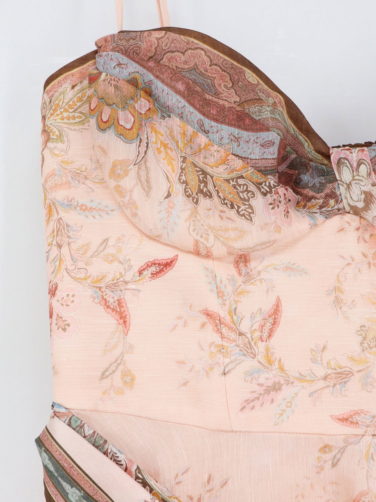 Zimmermann Women Alchemy Silk And Linen Blend Midi Dress With All-Over Floral Print ZIMMERMANN
