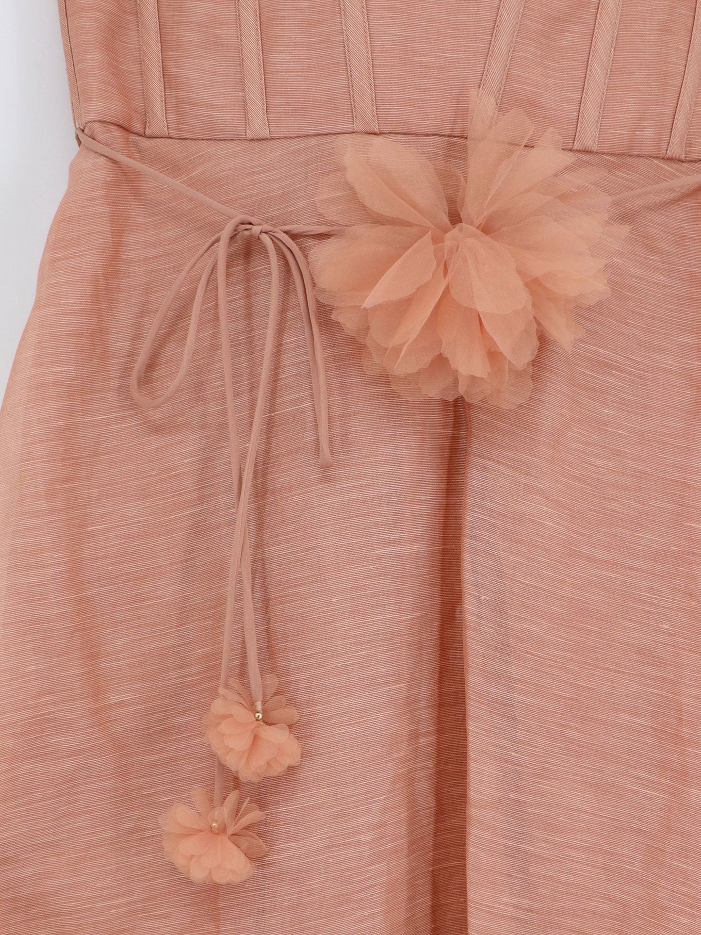 Zimmermann Women Luna Silk And Linen Blend Midi Dress ZIMMERMANN
